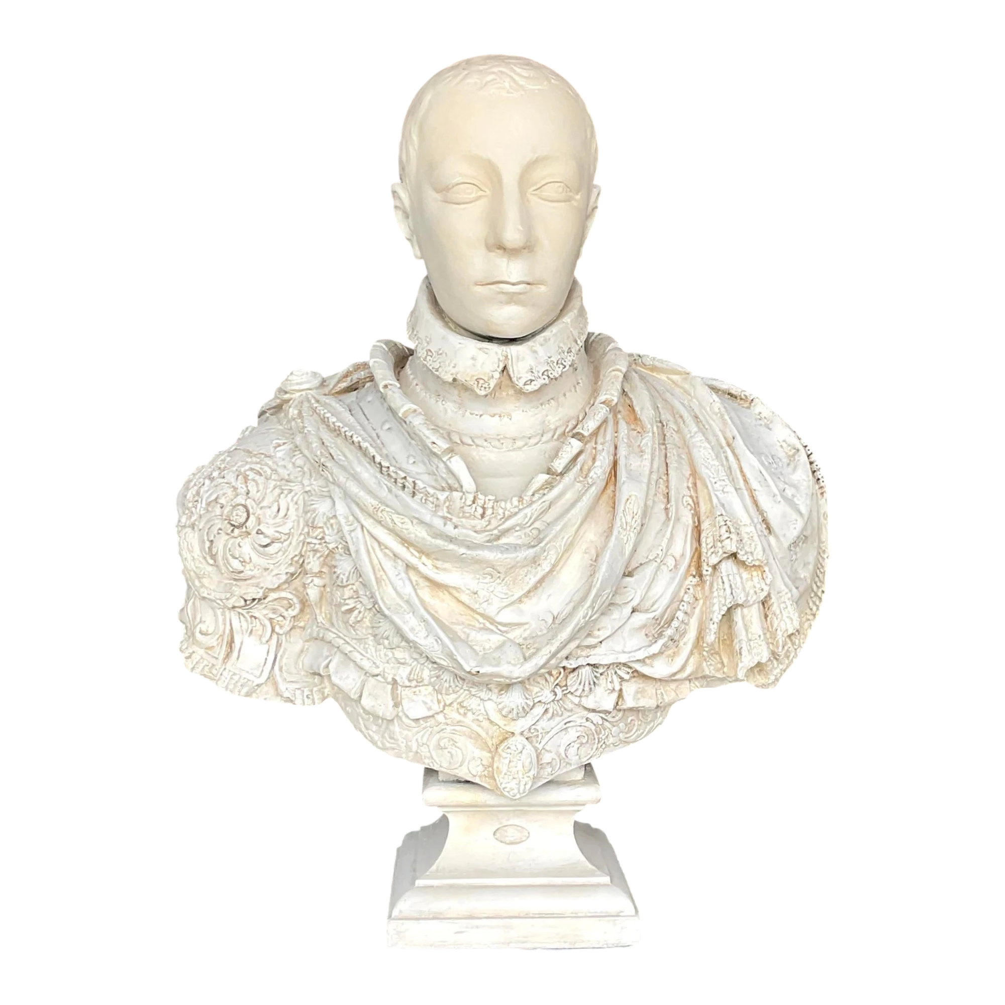 Late 19th Century Vintage Boho Plaster Bust of Moorish Man