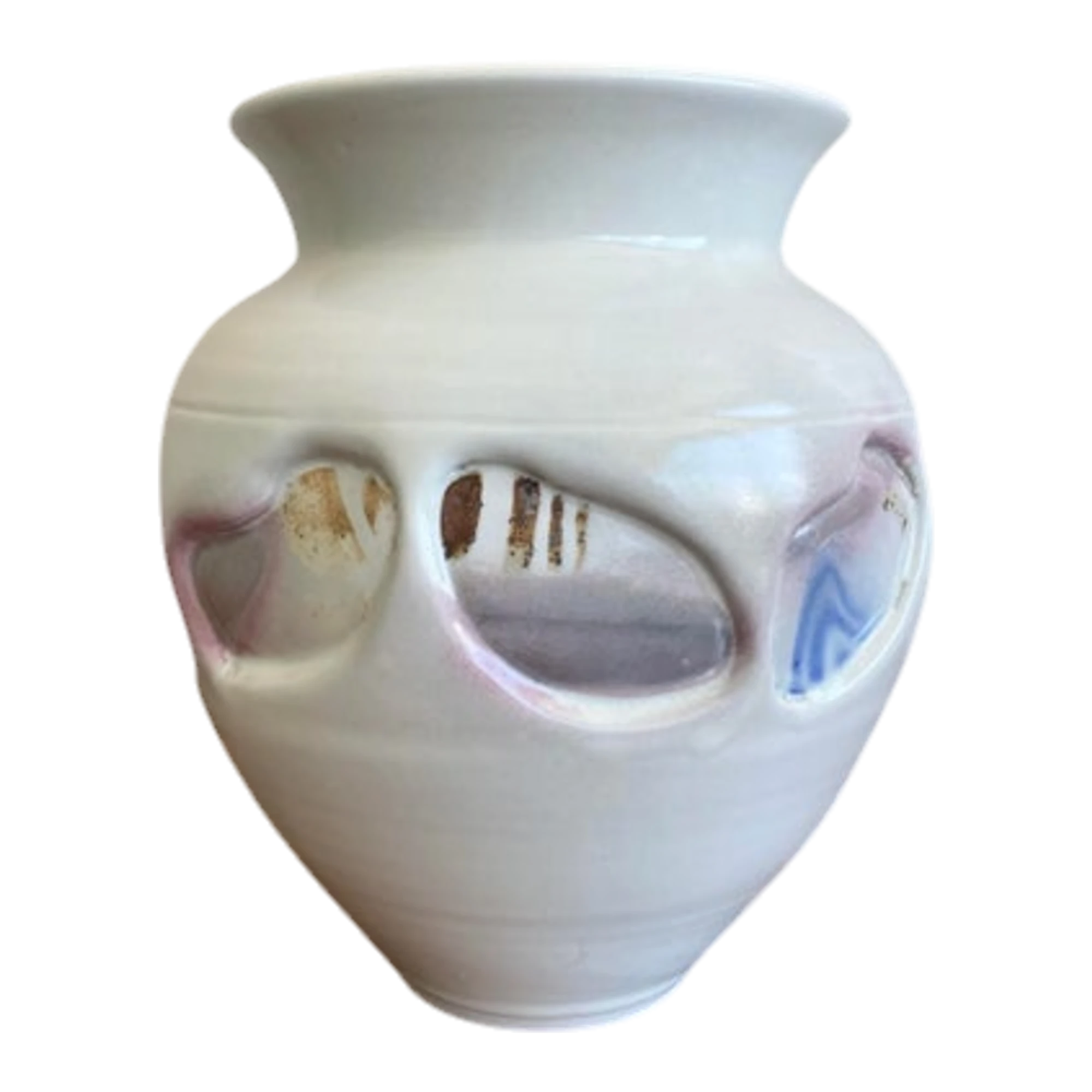 Late 20th Century Boho Studio Pottery Vase