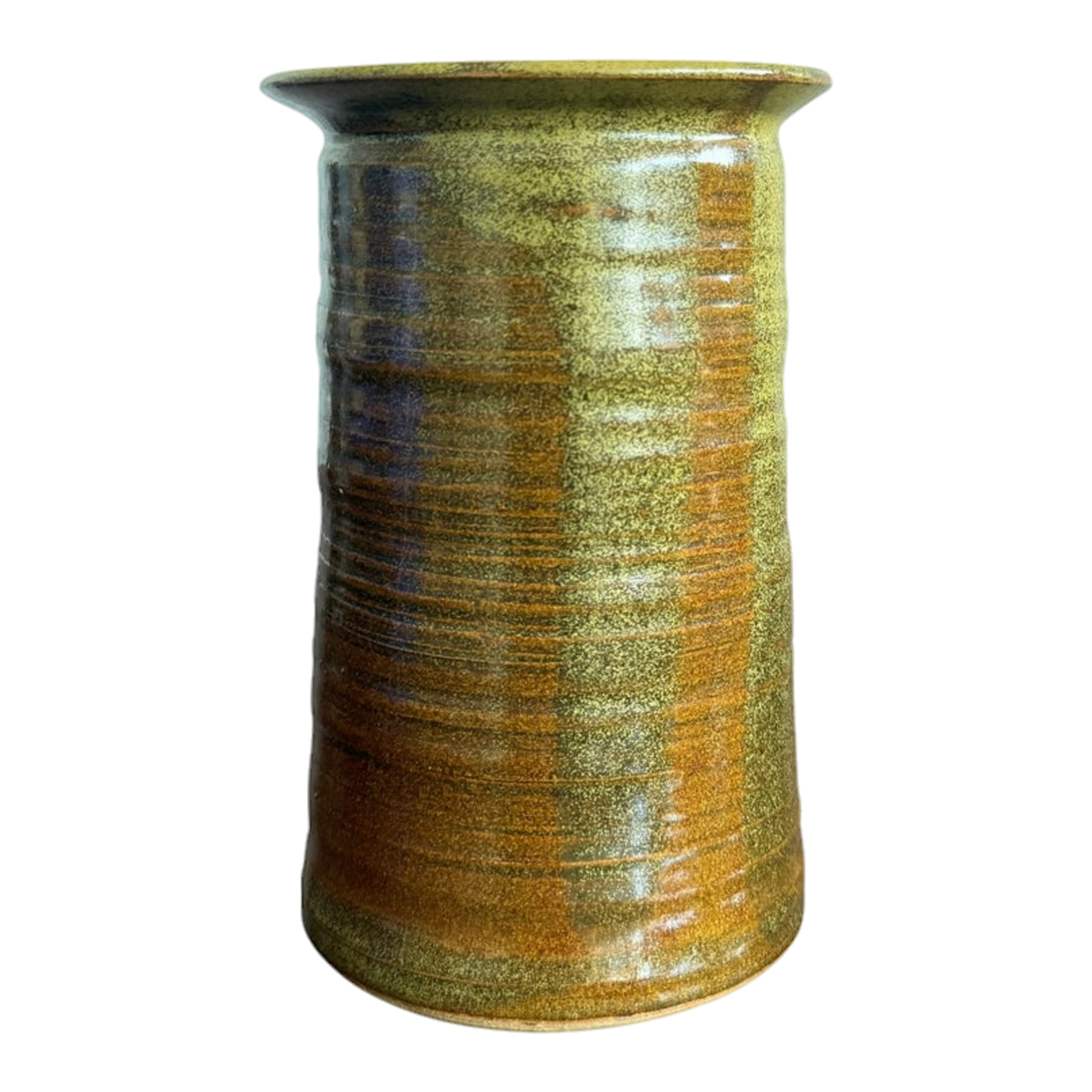 Late 20th Century Studio Pottery Glazed Ceramic Vase