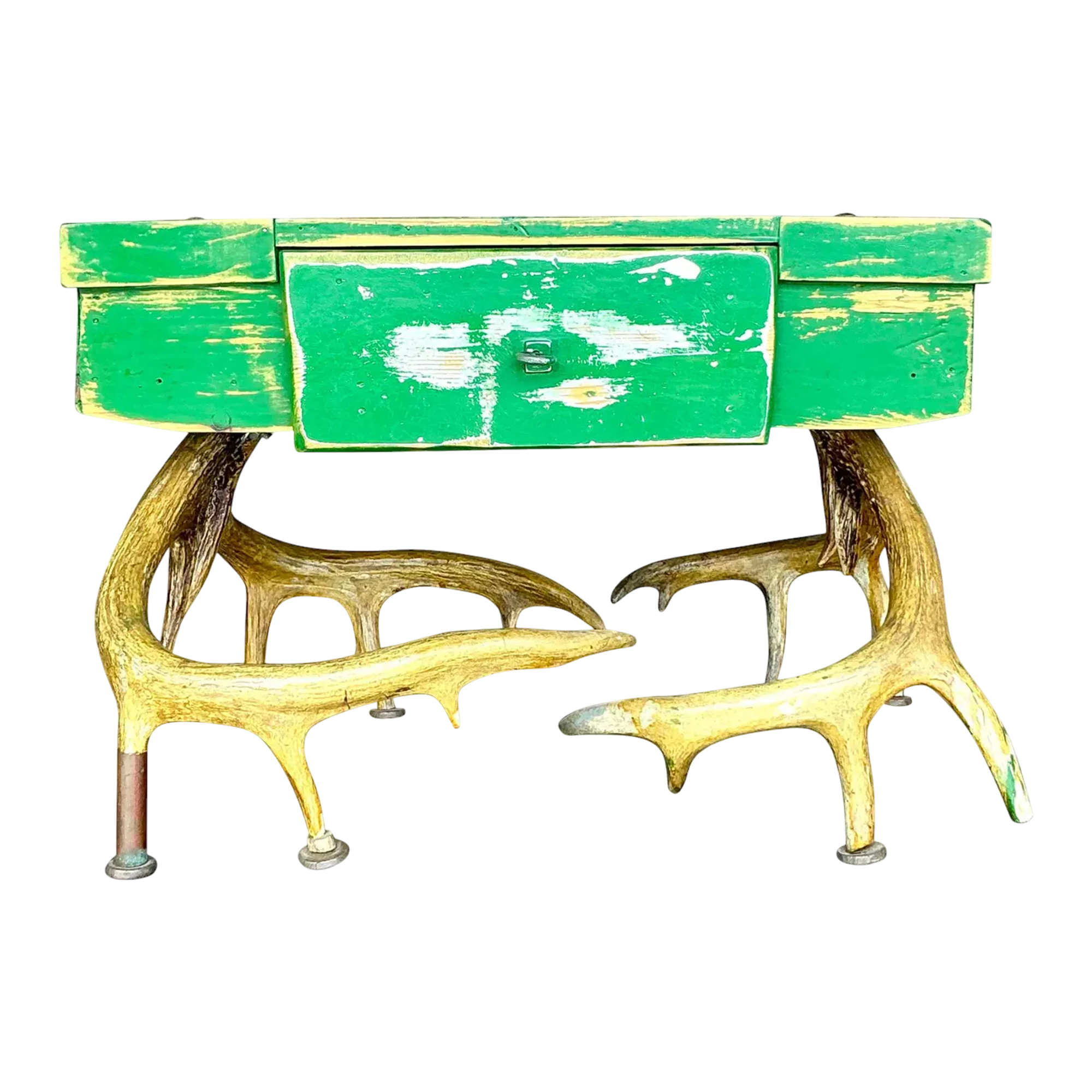 Late 20th Century Vintage Boho Antler Table
