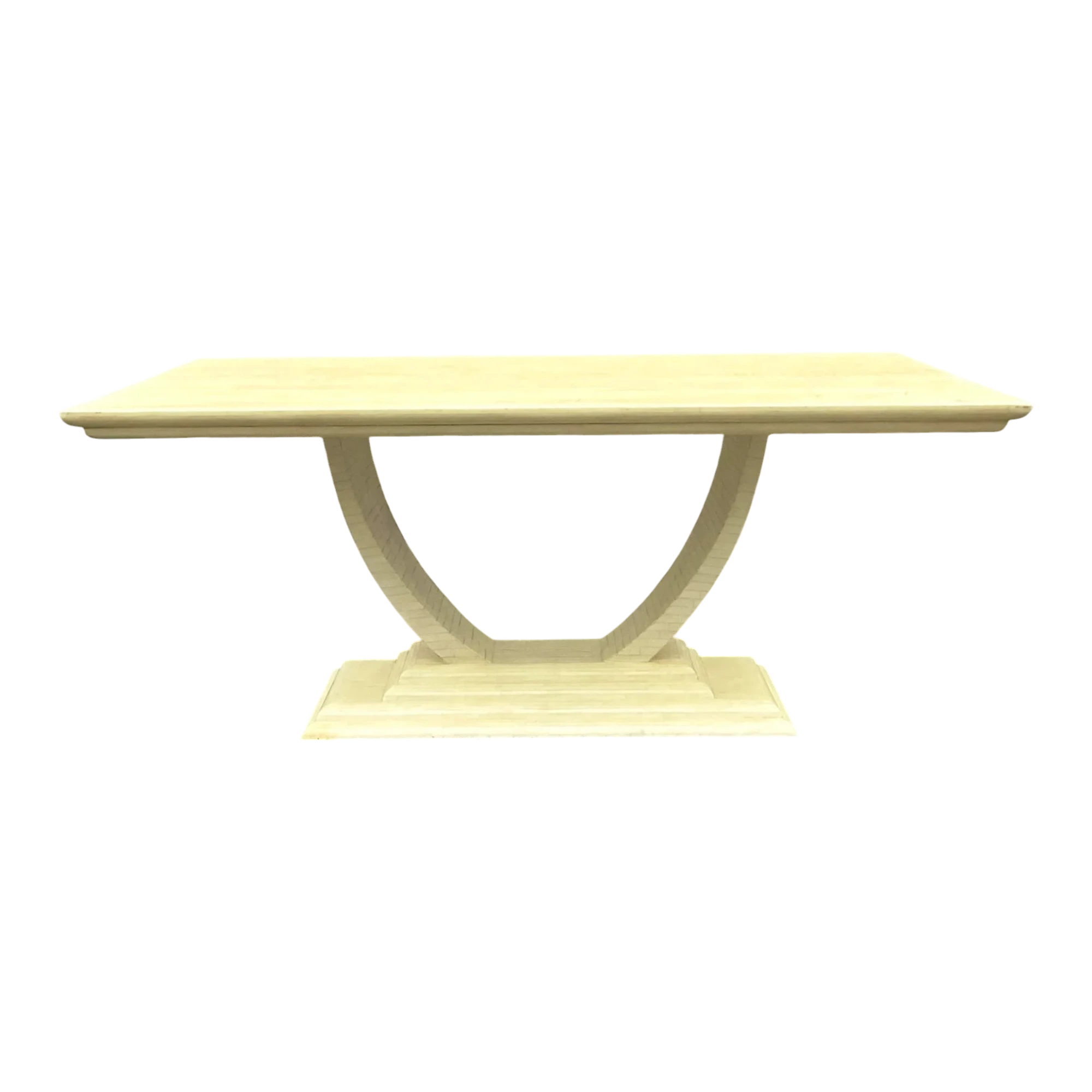 Late 20th Century Vintage Deco Tessallated Bone Jimeco Dining Table