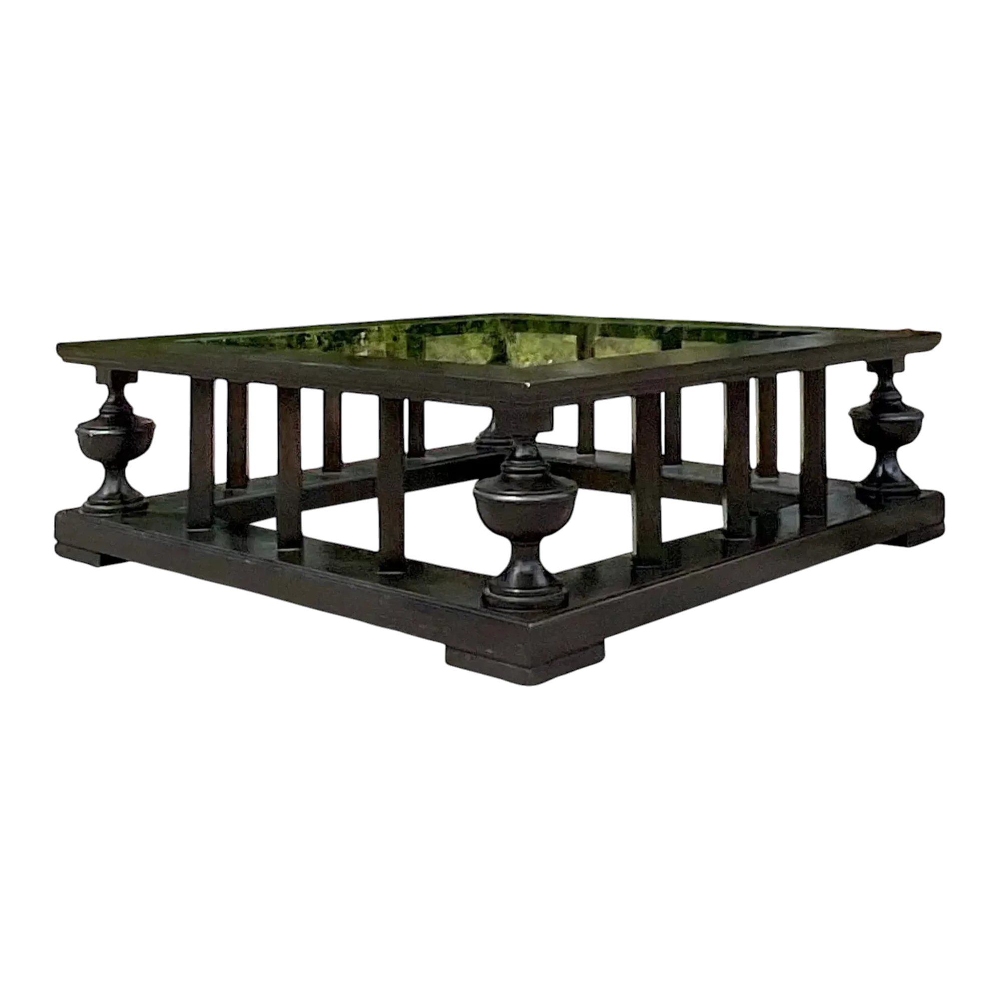 Late 20th Century Vintage Regency Pediment Coffee Table After John Roselli