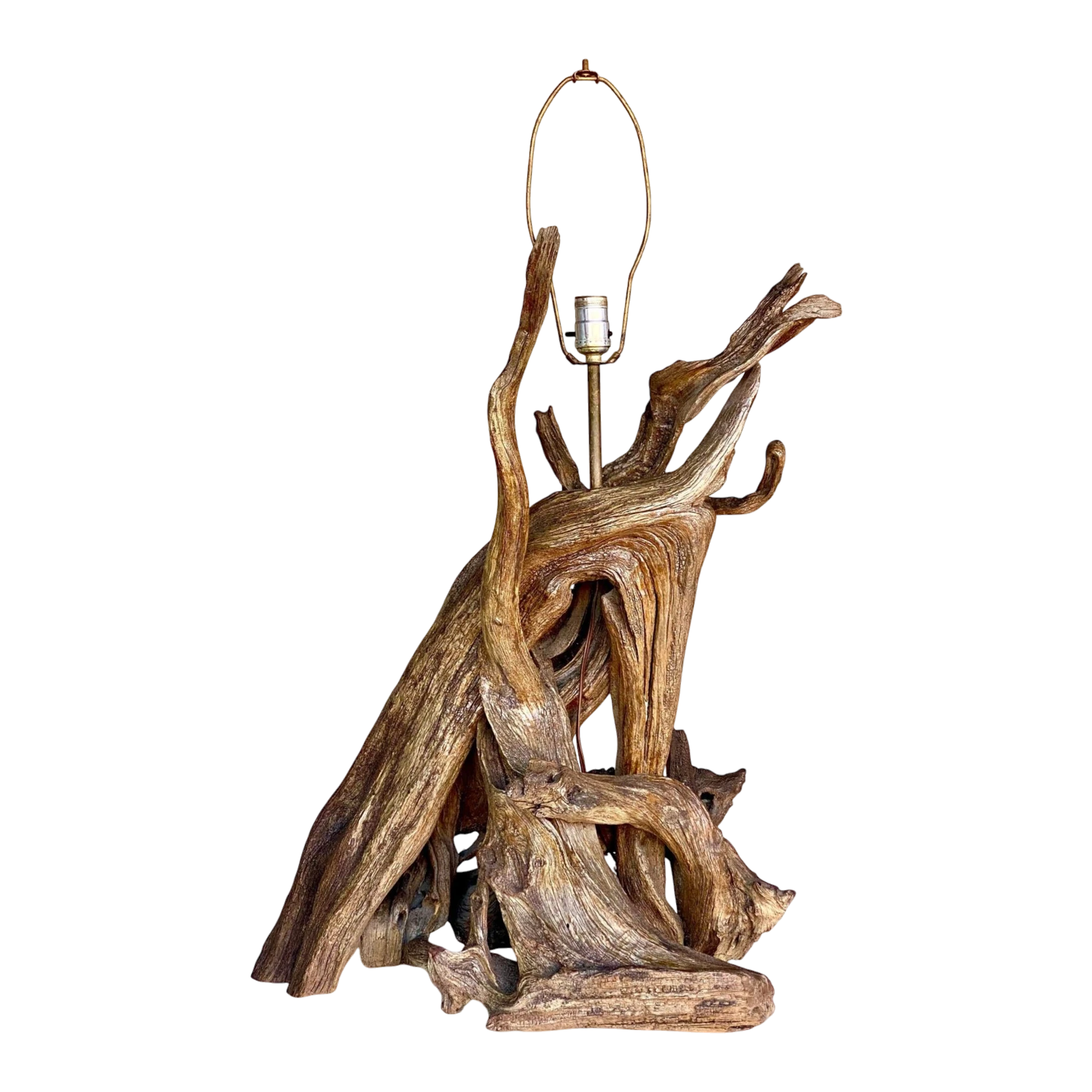 Monumental Organic Driftwood Sculptural Table Lamp — additional photo 1