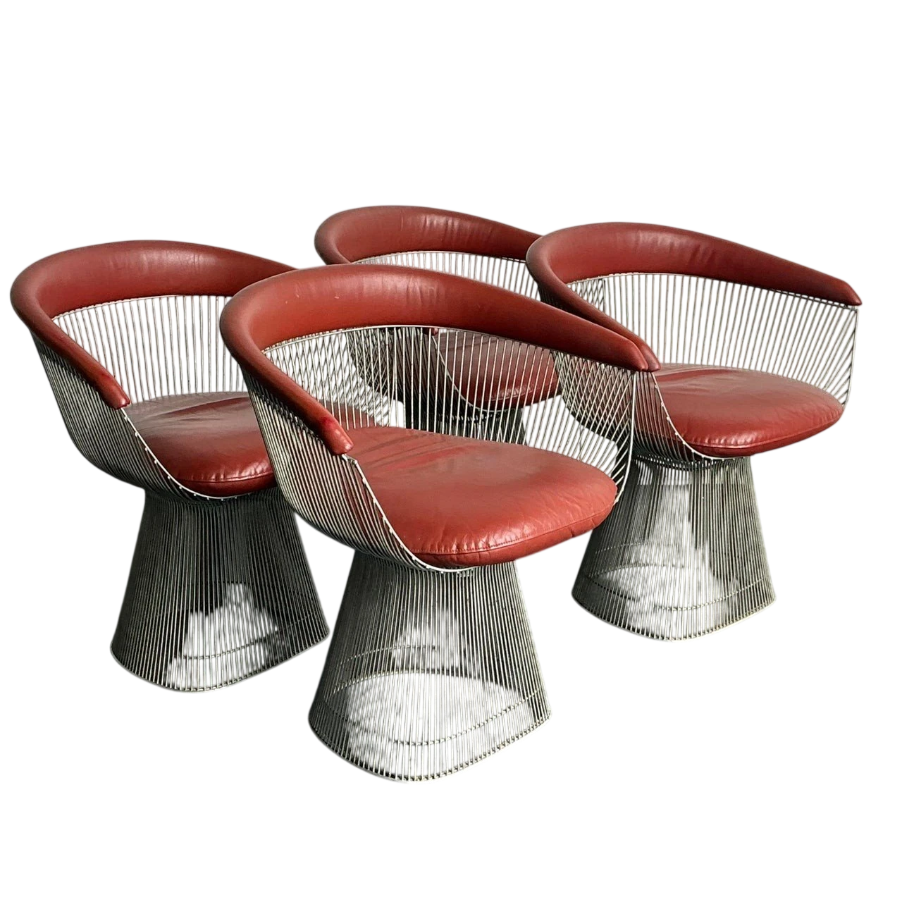 Vintage MCM Warren Platner for Knoll Chrome Dining Chairs - Set of 4