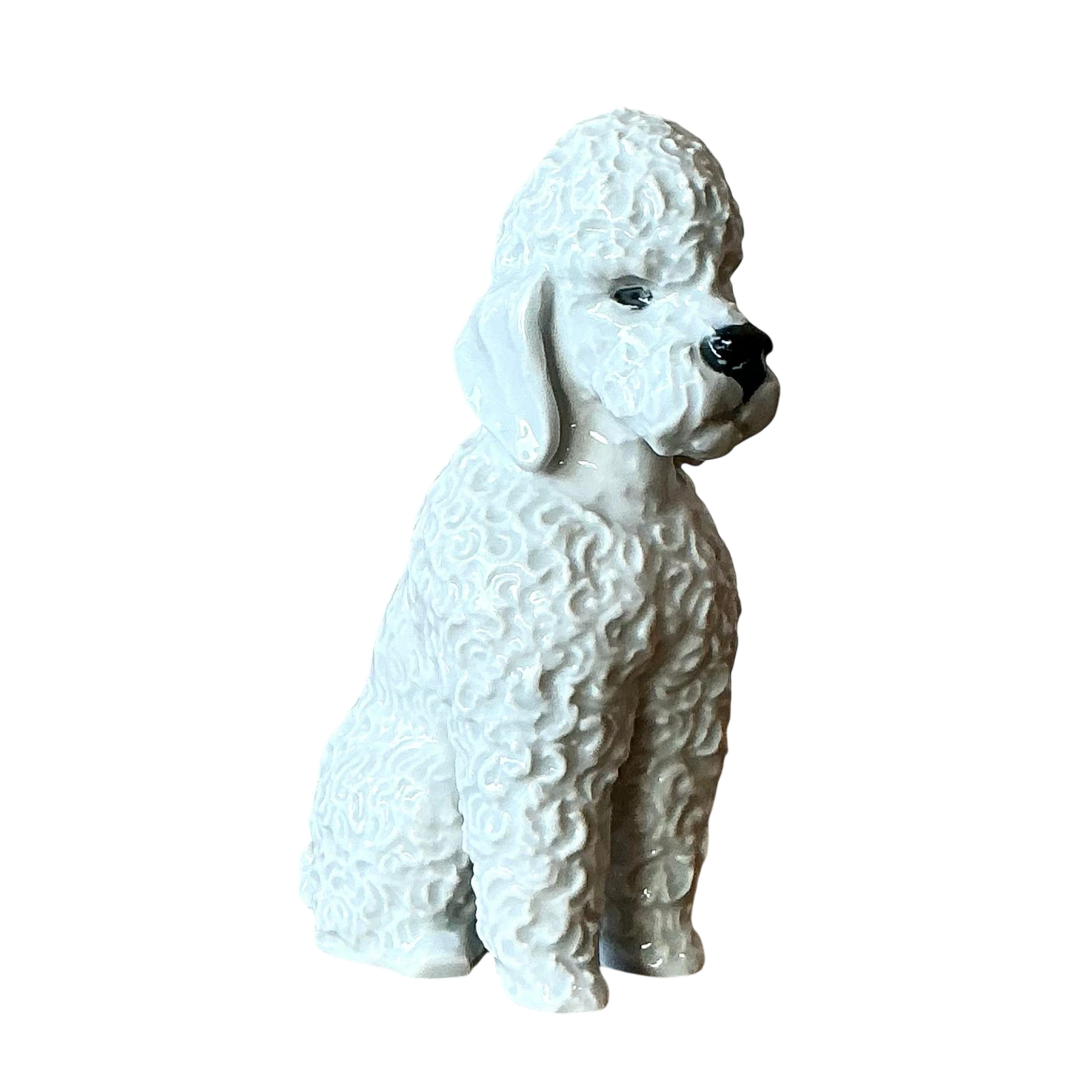 Vintage Regency Glazed Ceramic Poodle — additional photo 1