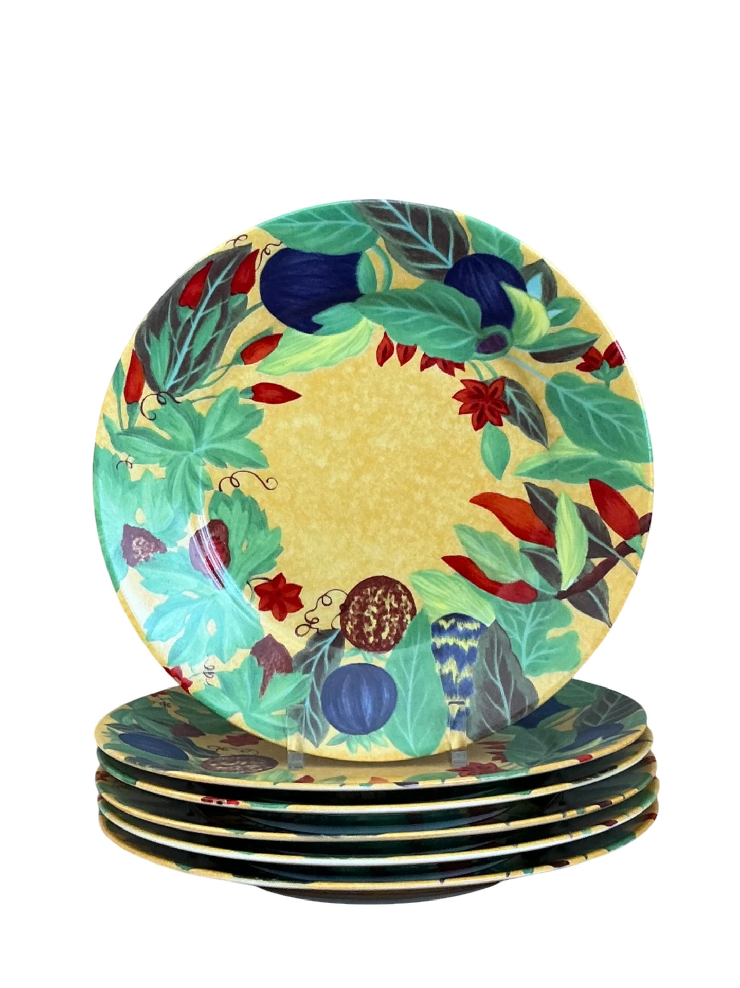 Vintage Laure Japy For Limoges “Piments” Salad Plates - Set Of 6 — additional photo 1