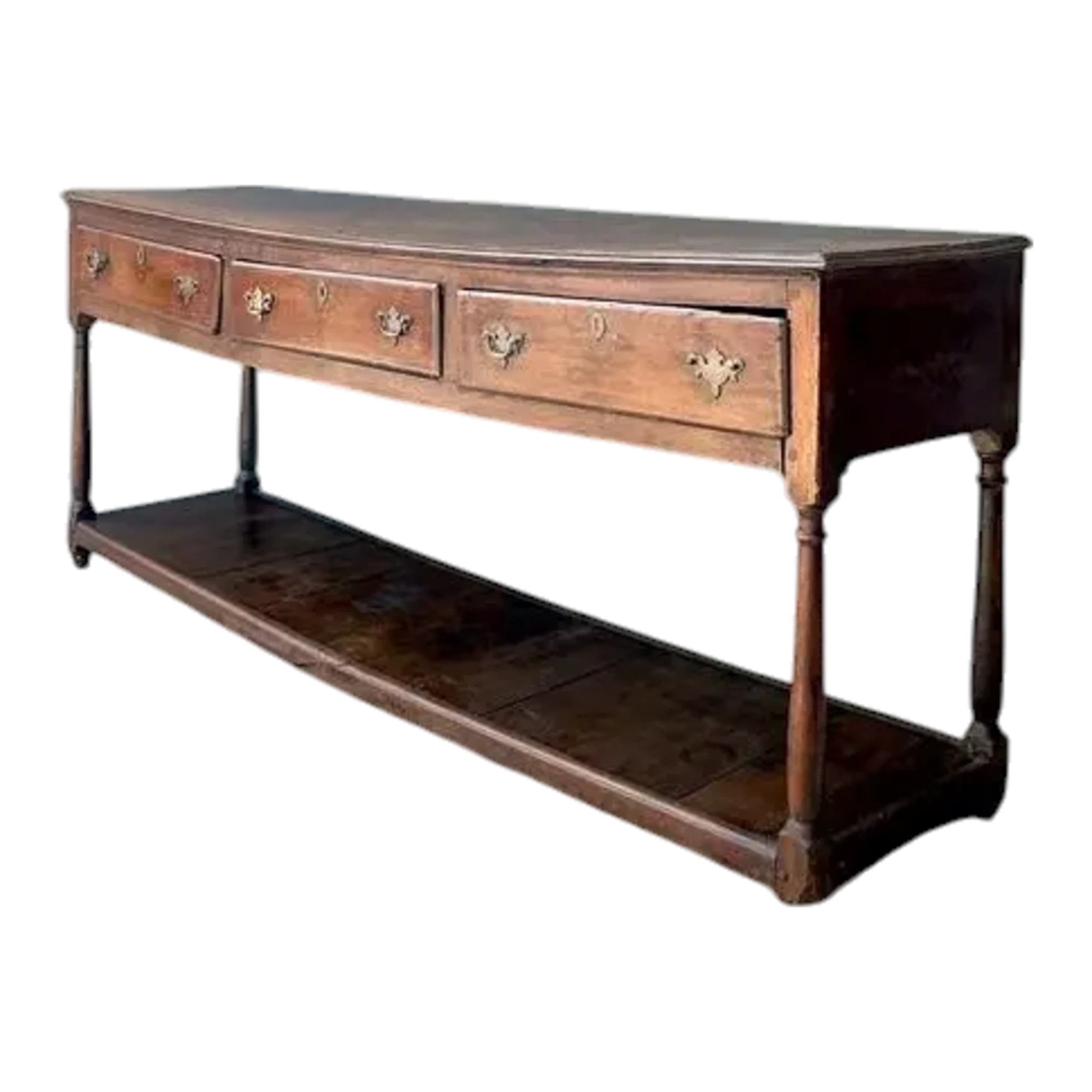 Vintage 18th Century Distressed Plank Console Table — additional photo 1