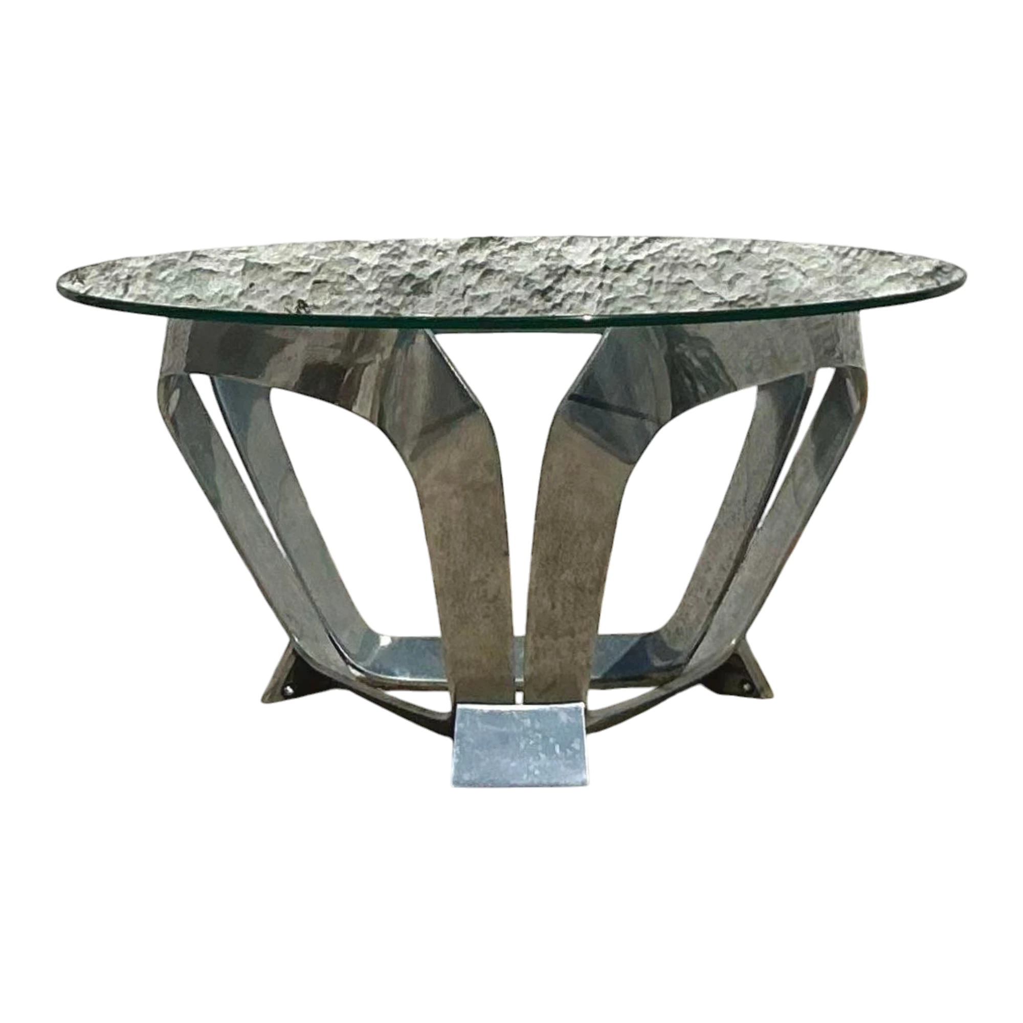 Vintage 1970 Aluminum Coffee Table After Knut Hestergberg — additional photo 1
