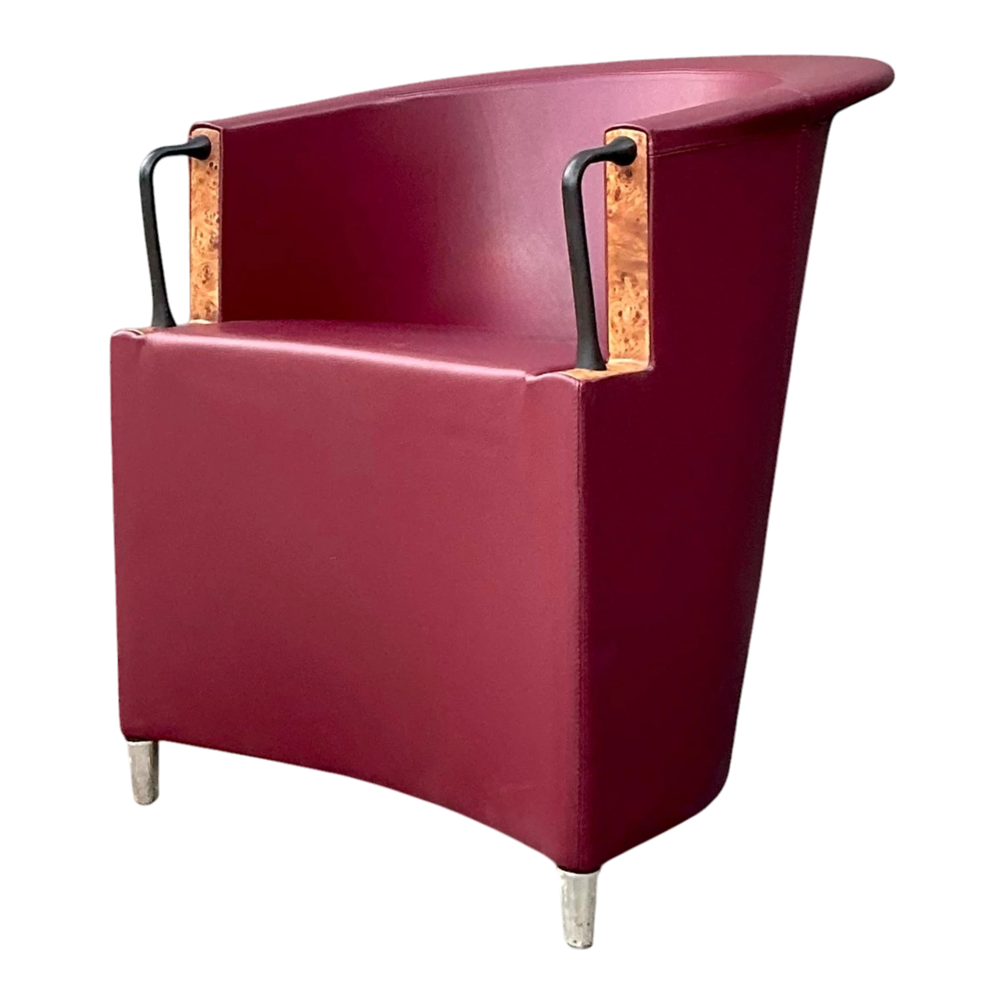 Vintage a Italian Paola Piva for B&b Italia “Artema” Leather Lounge Chair