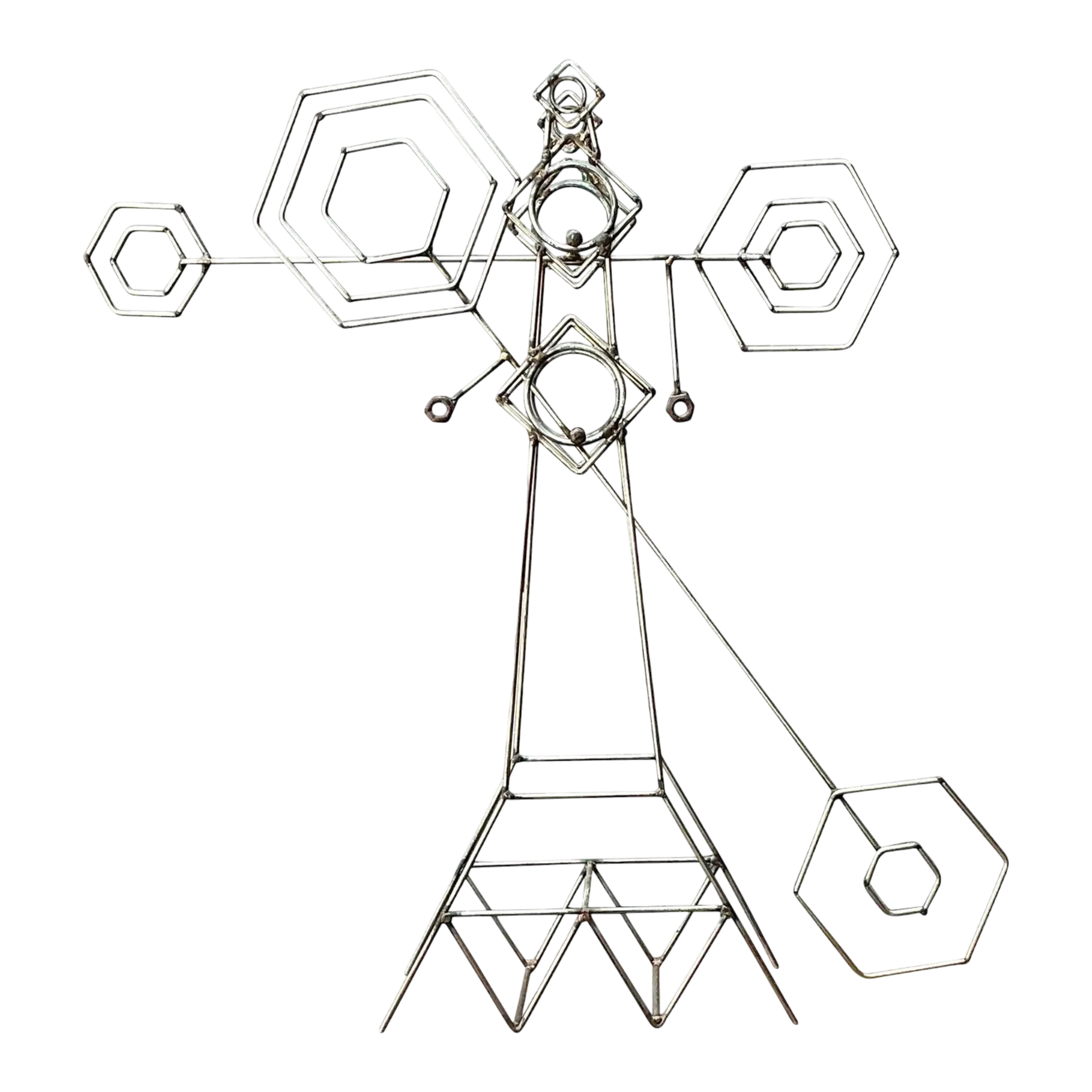 Vintage Abstract Geometric Kinetic Sculpture