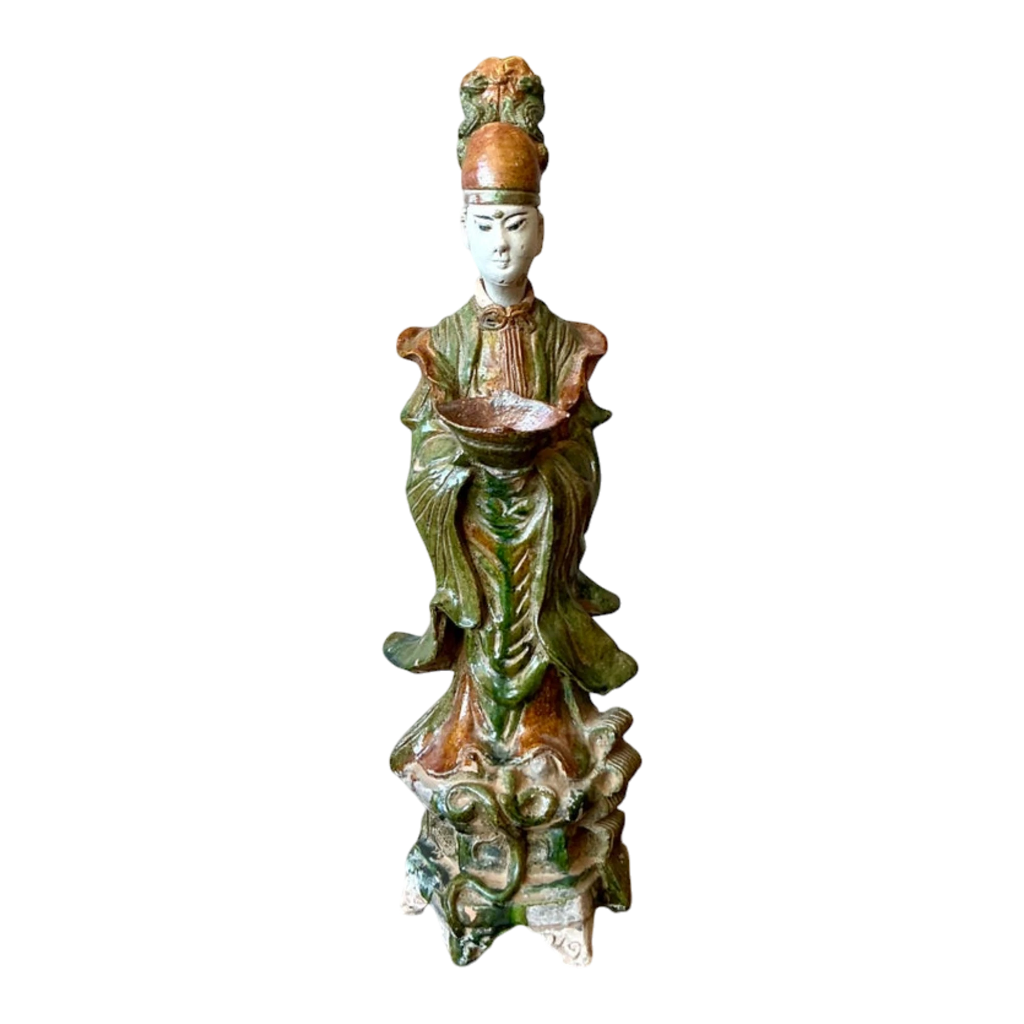 Vintage Asian Painted Ceramic Character — additional photo 1