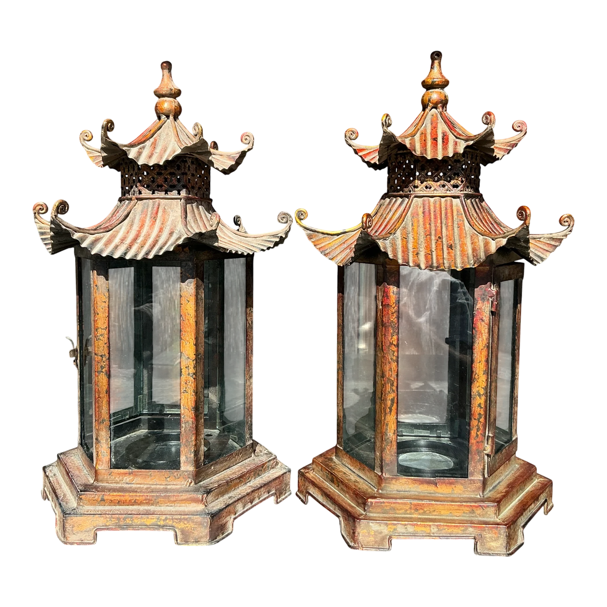 Vintage Asian Patinated Pagoda Lantern — additional photo 1