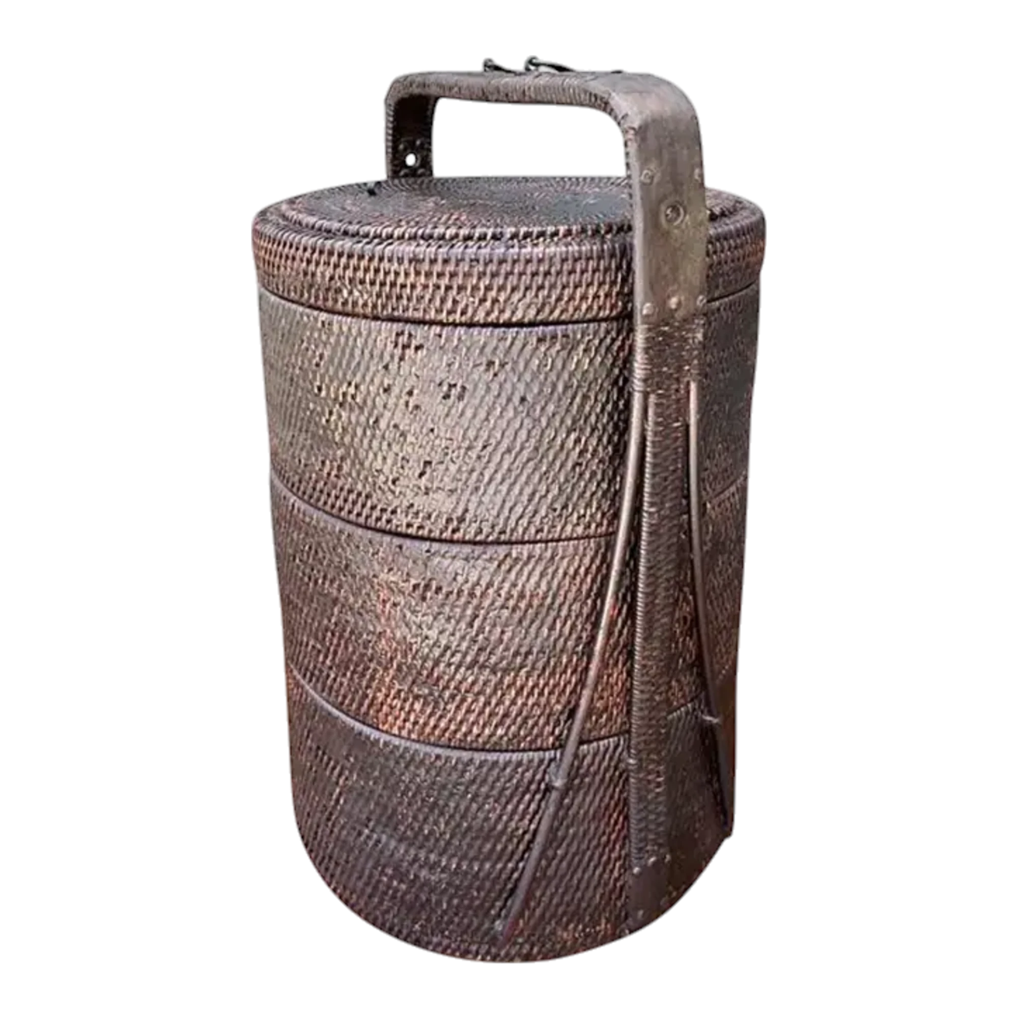 Vintage Asian Woven Rattan Wedding Basket