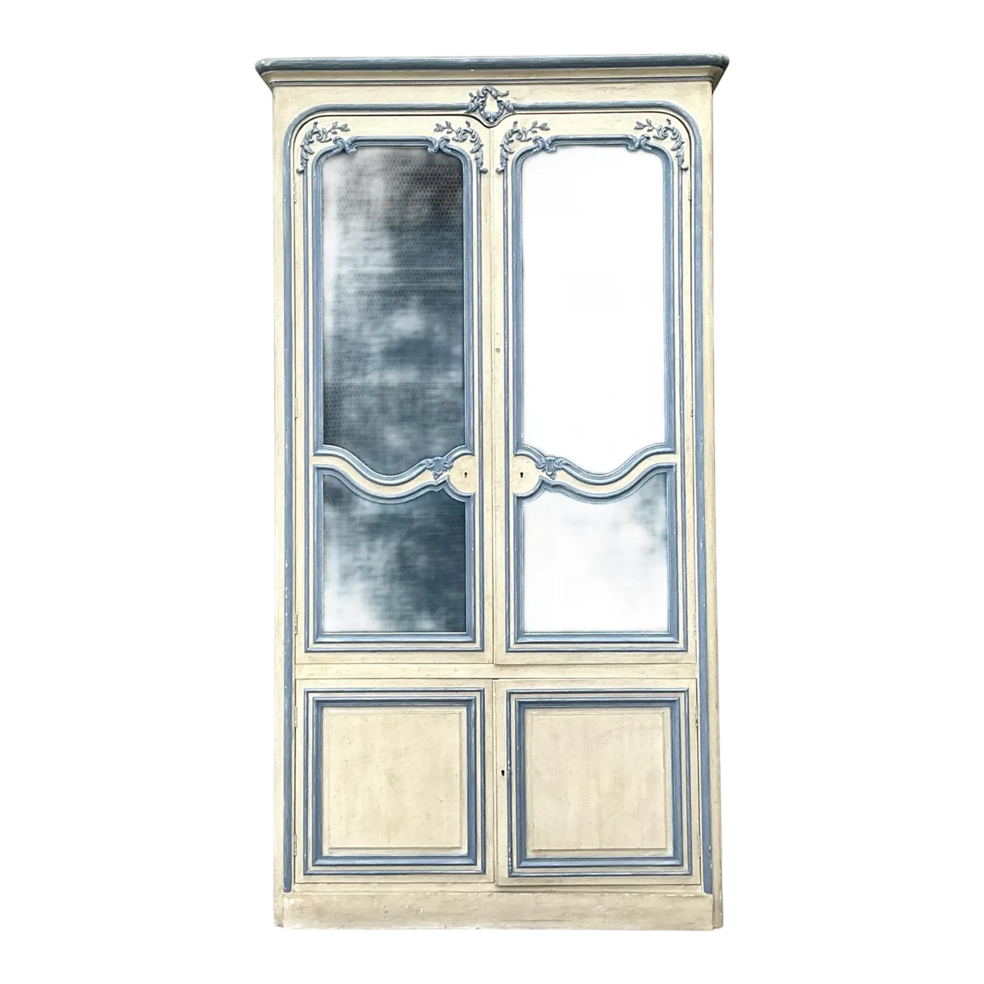 Vintage Baker French Provincial Wire Front Armoire