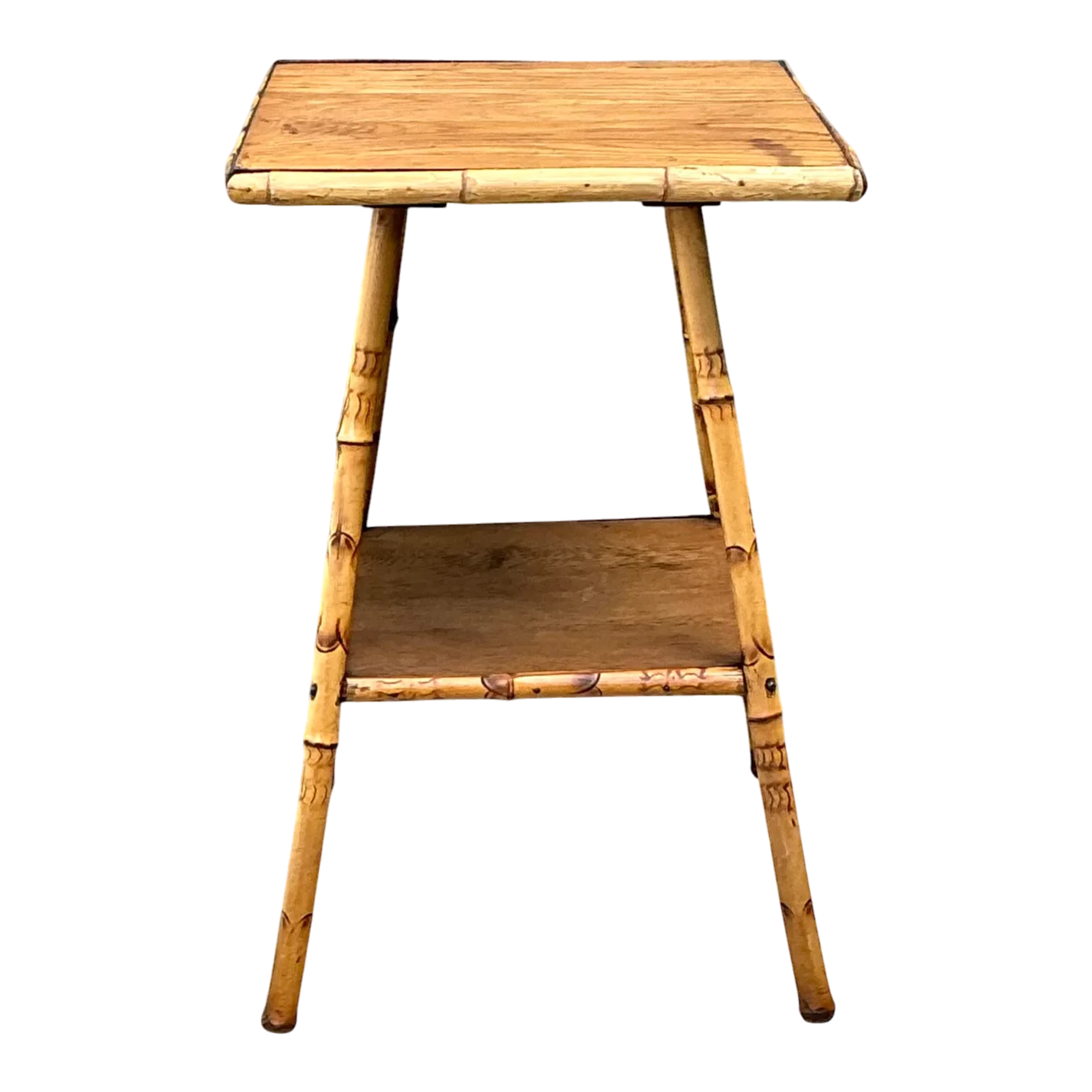 Vintage Bamboo Side Table