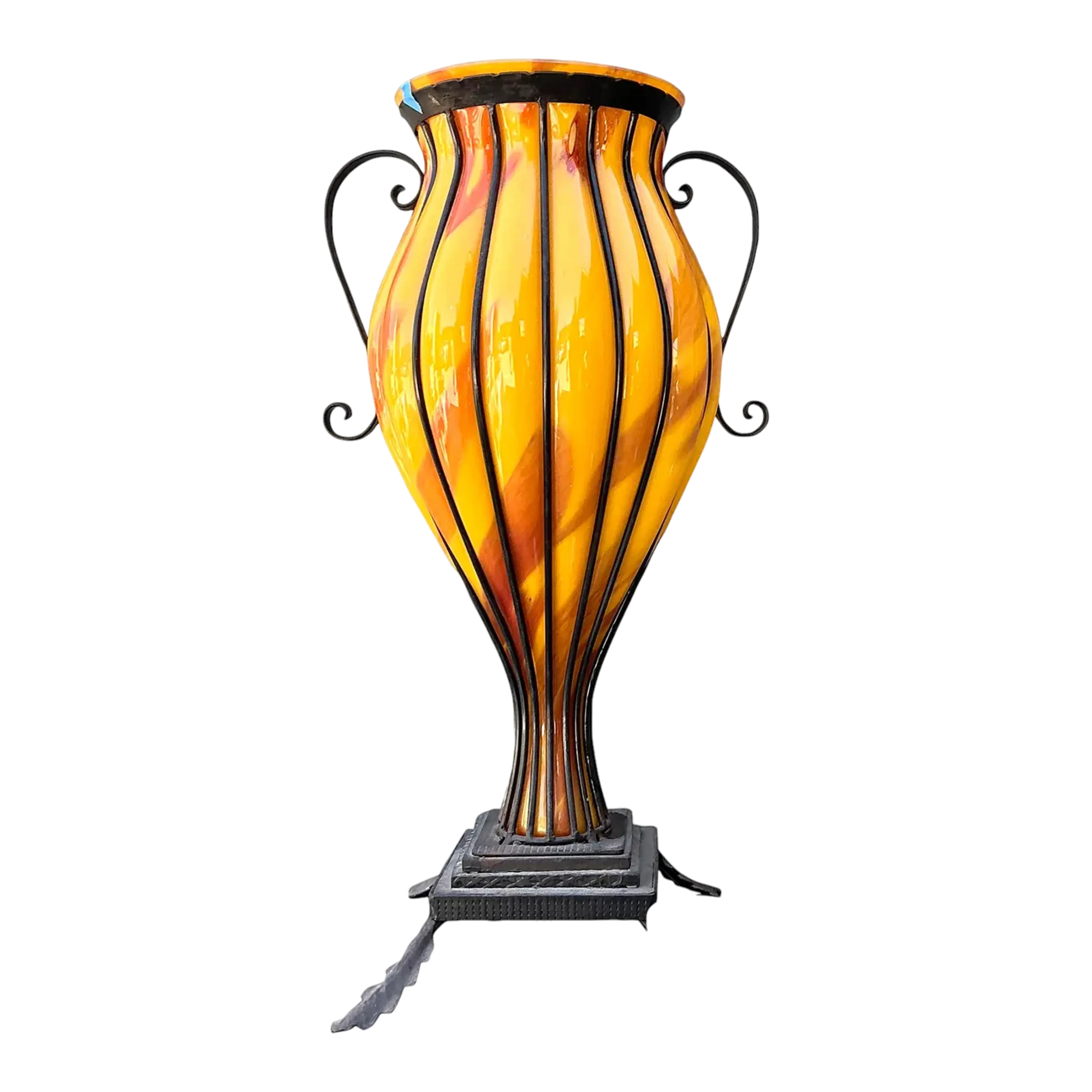 Vintage Blown Glass Urn