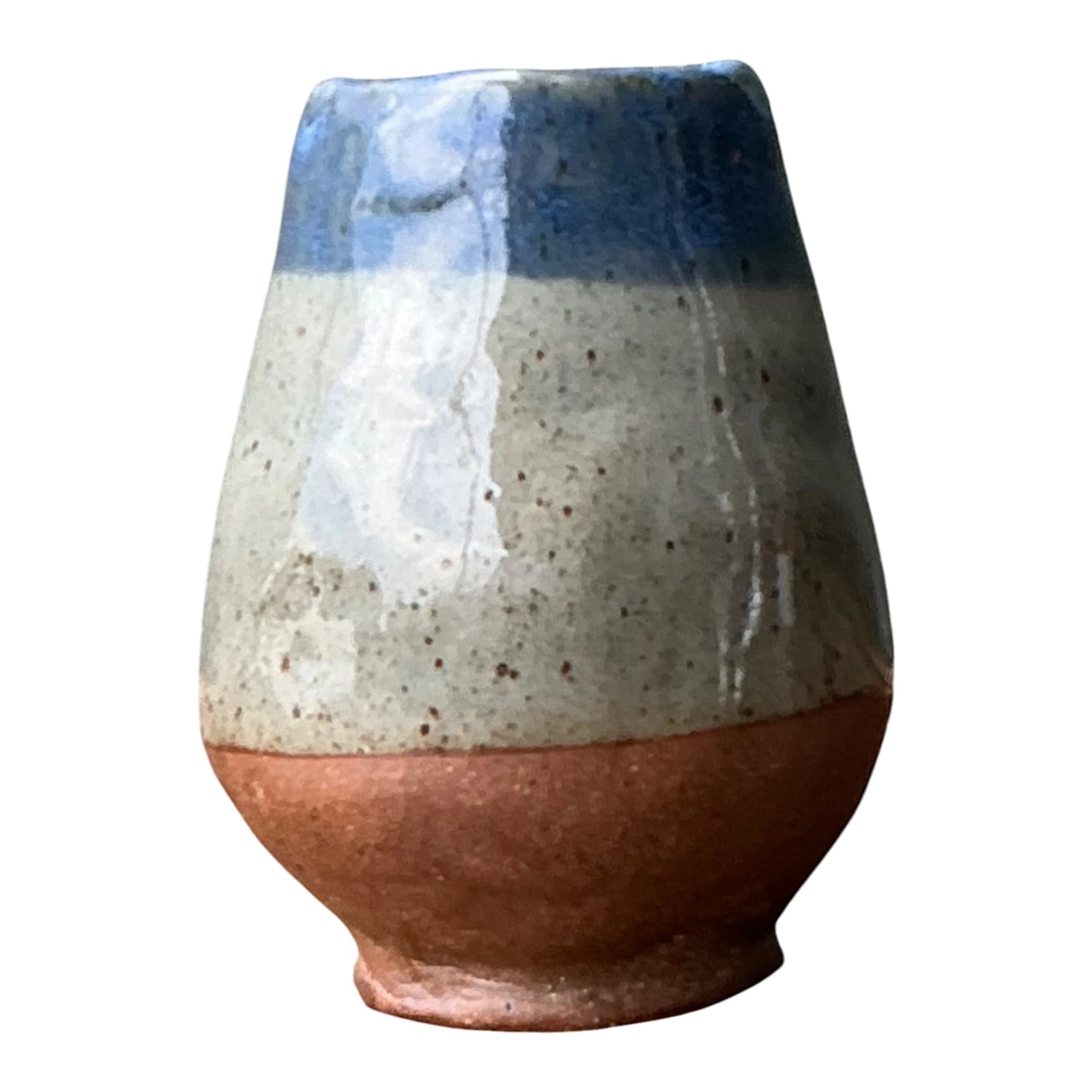 Vintage Blue and Gray Ceramic Vase — additional photo 1