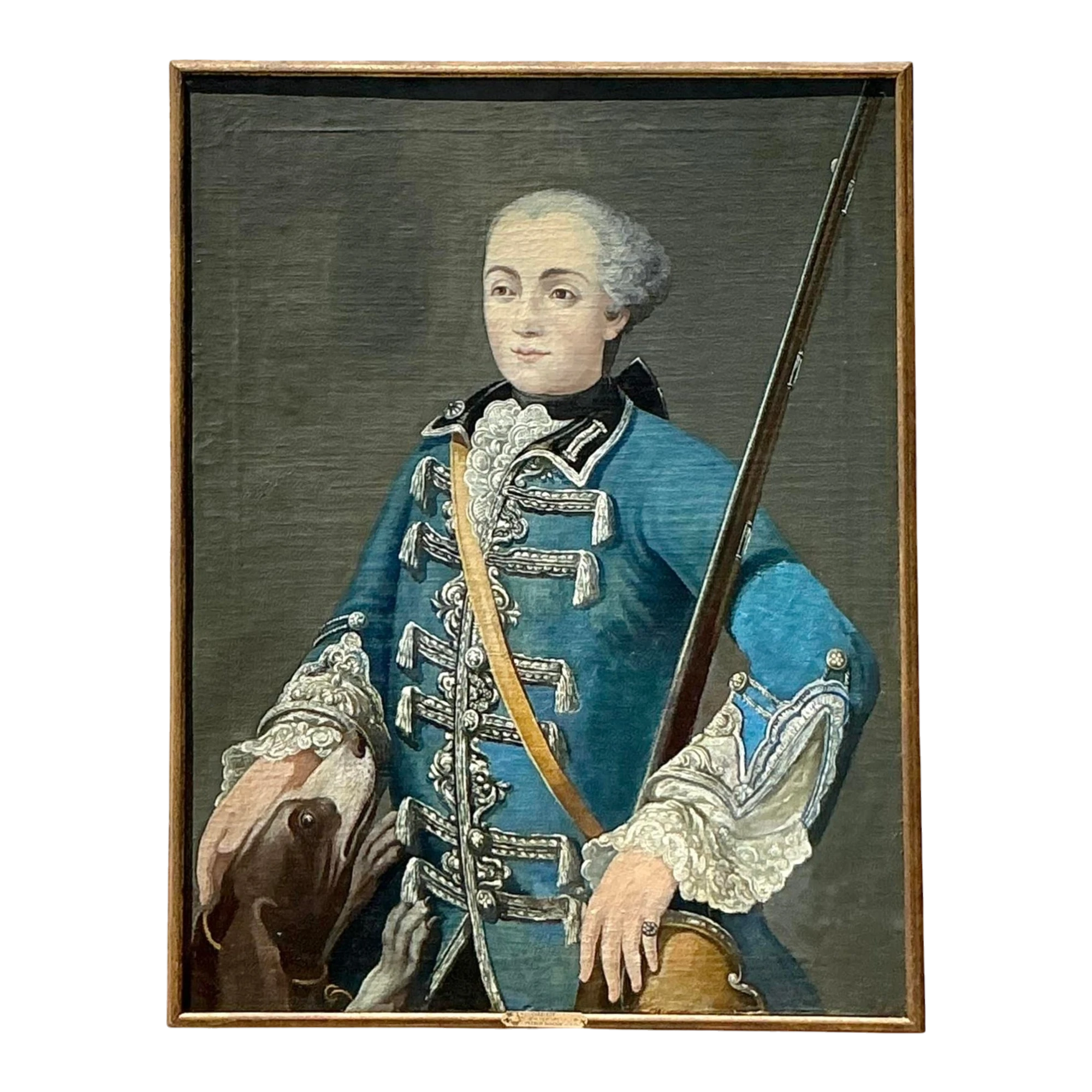 Vintage Boho 18th Century French School Portrait of a Gentleman — additional photo 1