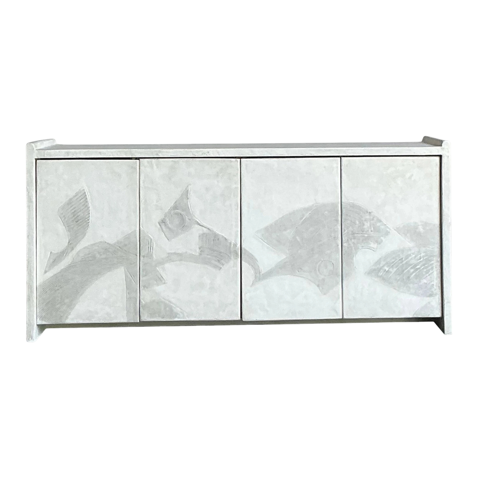 Vintage Boho 1970s French Plaster Credenza — additional photo 1