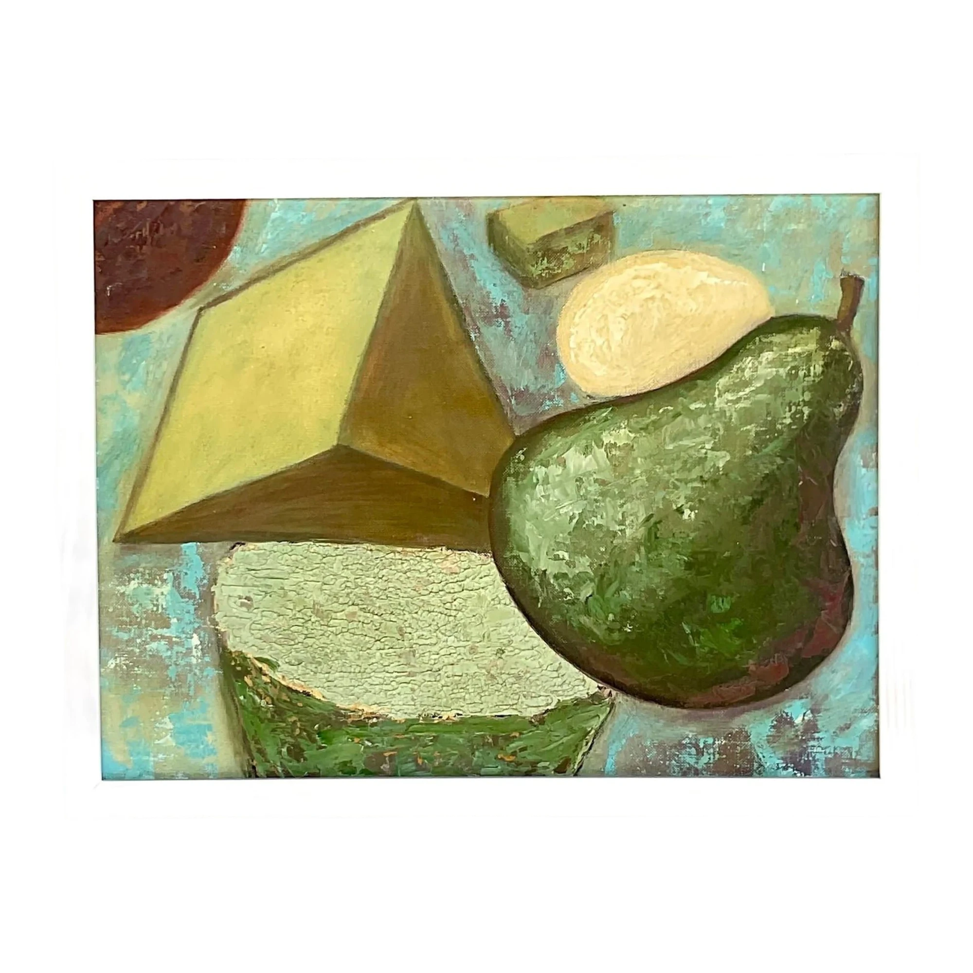 Vintage Boho Abstract Original Oil Painting