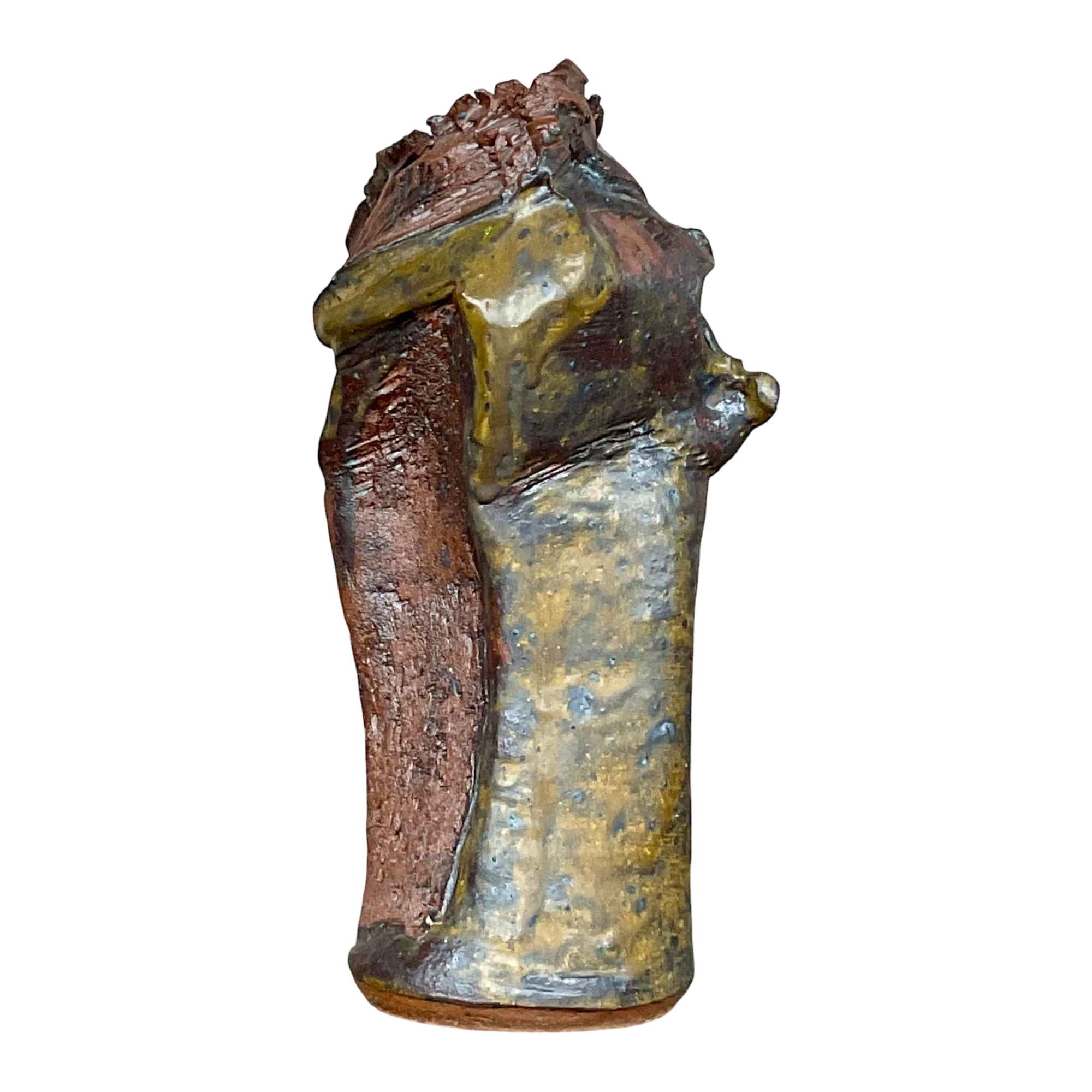 Vintage Boho Abstract Studio Pottery Vase
