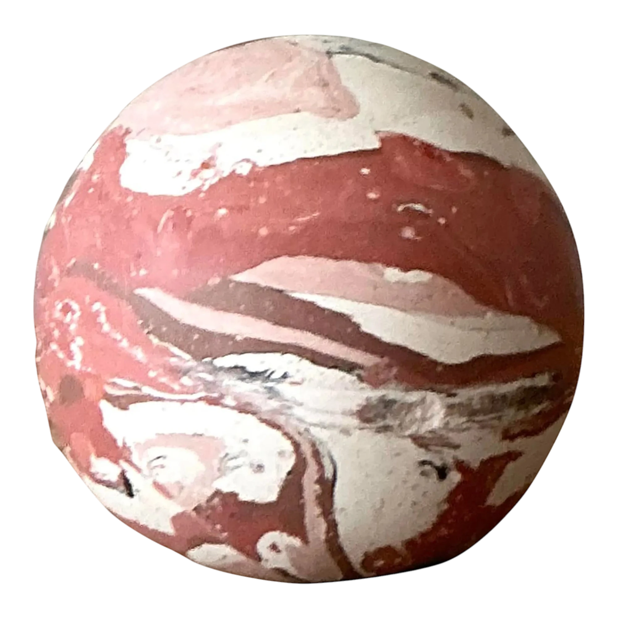 Vintage Boho Artisanal Scagliola Pigmented Plaster Sphere — additional photo 1