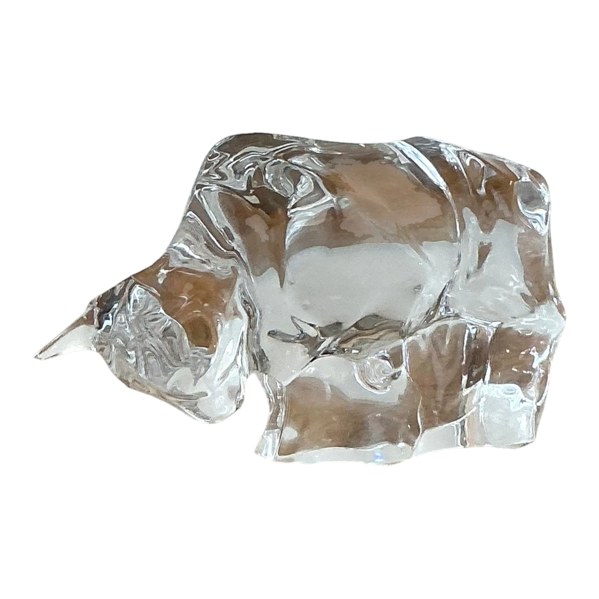 Vintage Boho Baccarat Crystal Bull