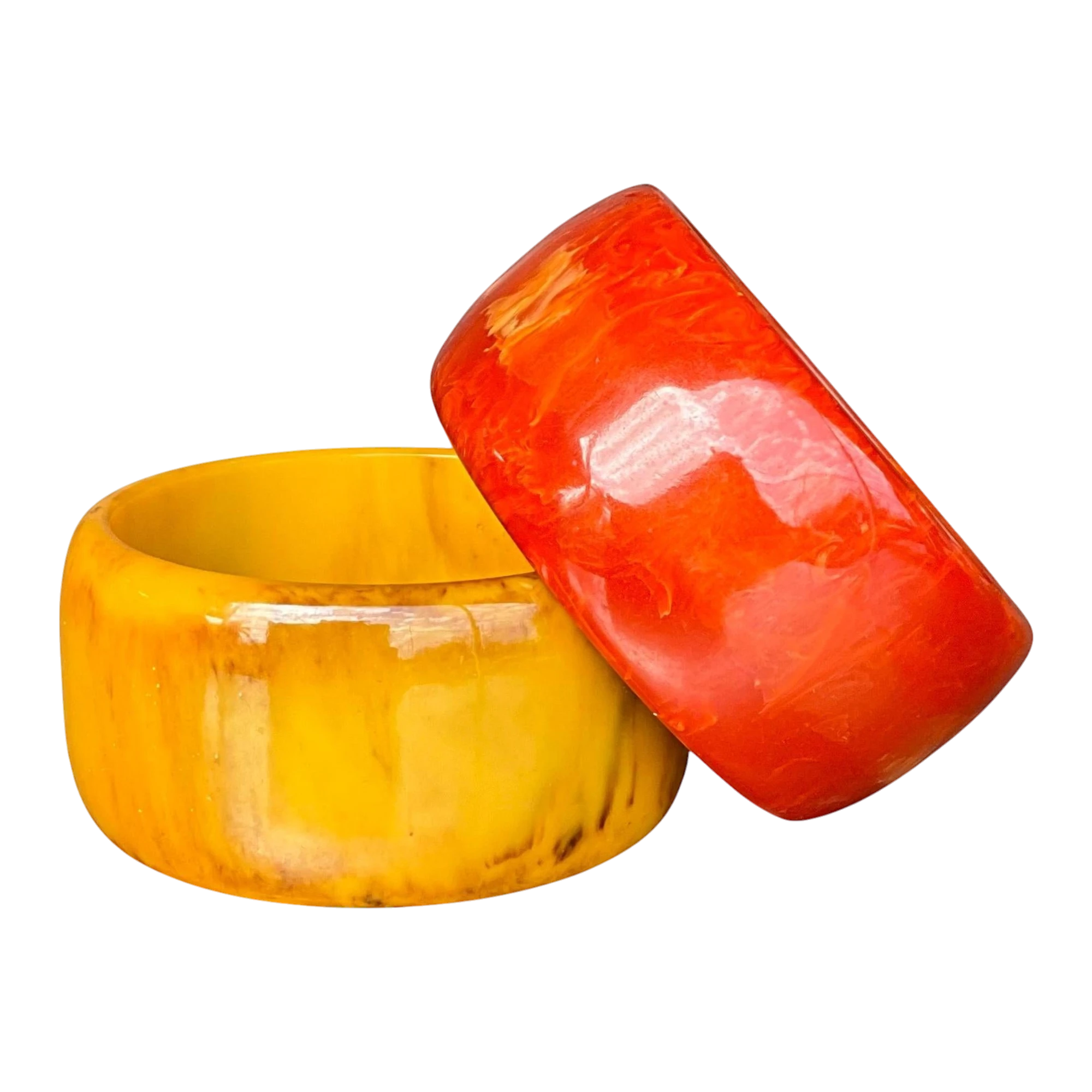 Vintage Boho Bakelite Bangle- Set of 2