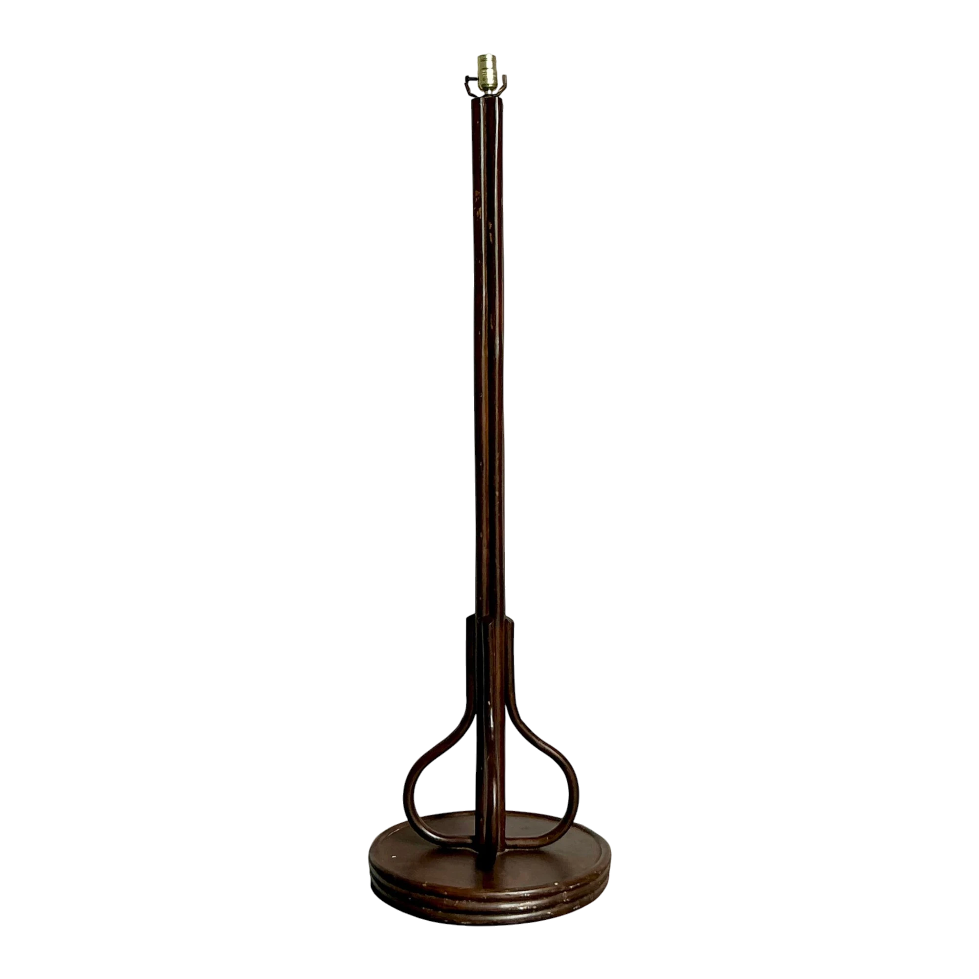 Vintage Boho Bent Rattan Floor Lamp