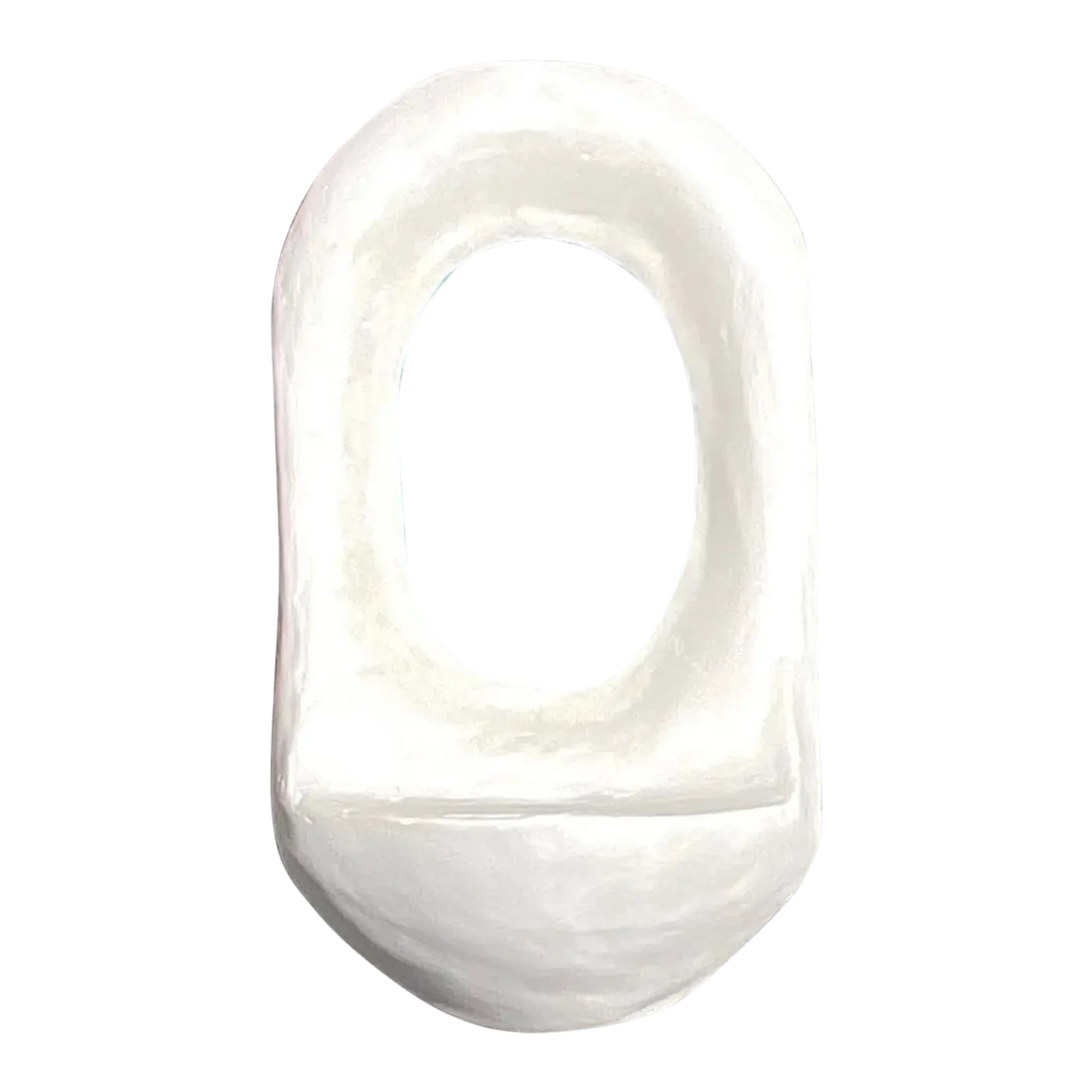 Vintage Boho Biomorphic Plaster Mirror