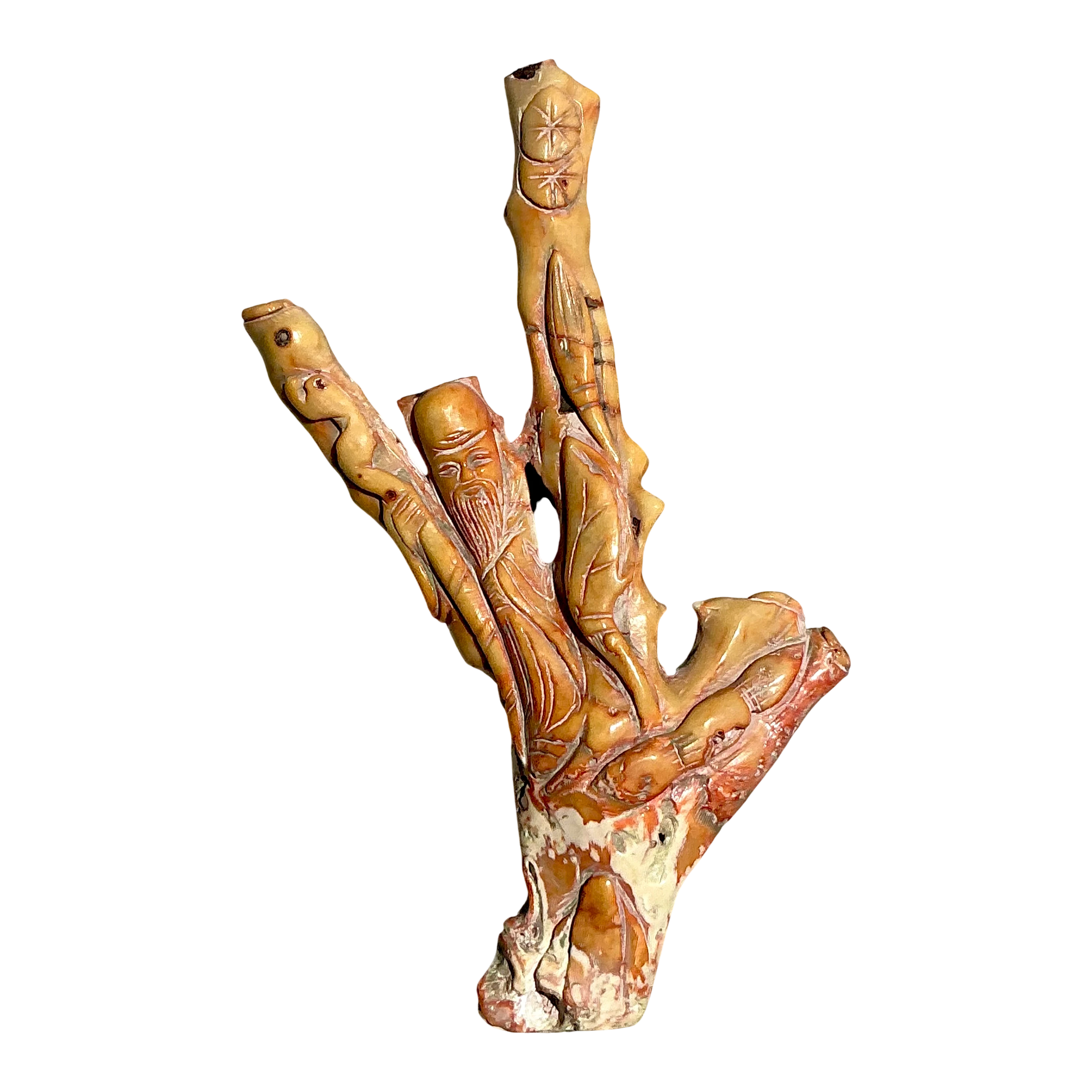 Vintage Boho Carved Coral Branch
