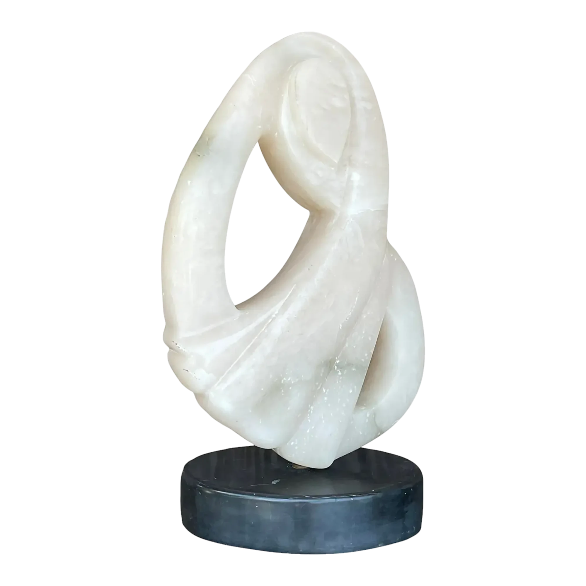 Vintage Boho Carved Stone Abstract Sculpture