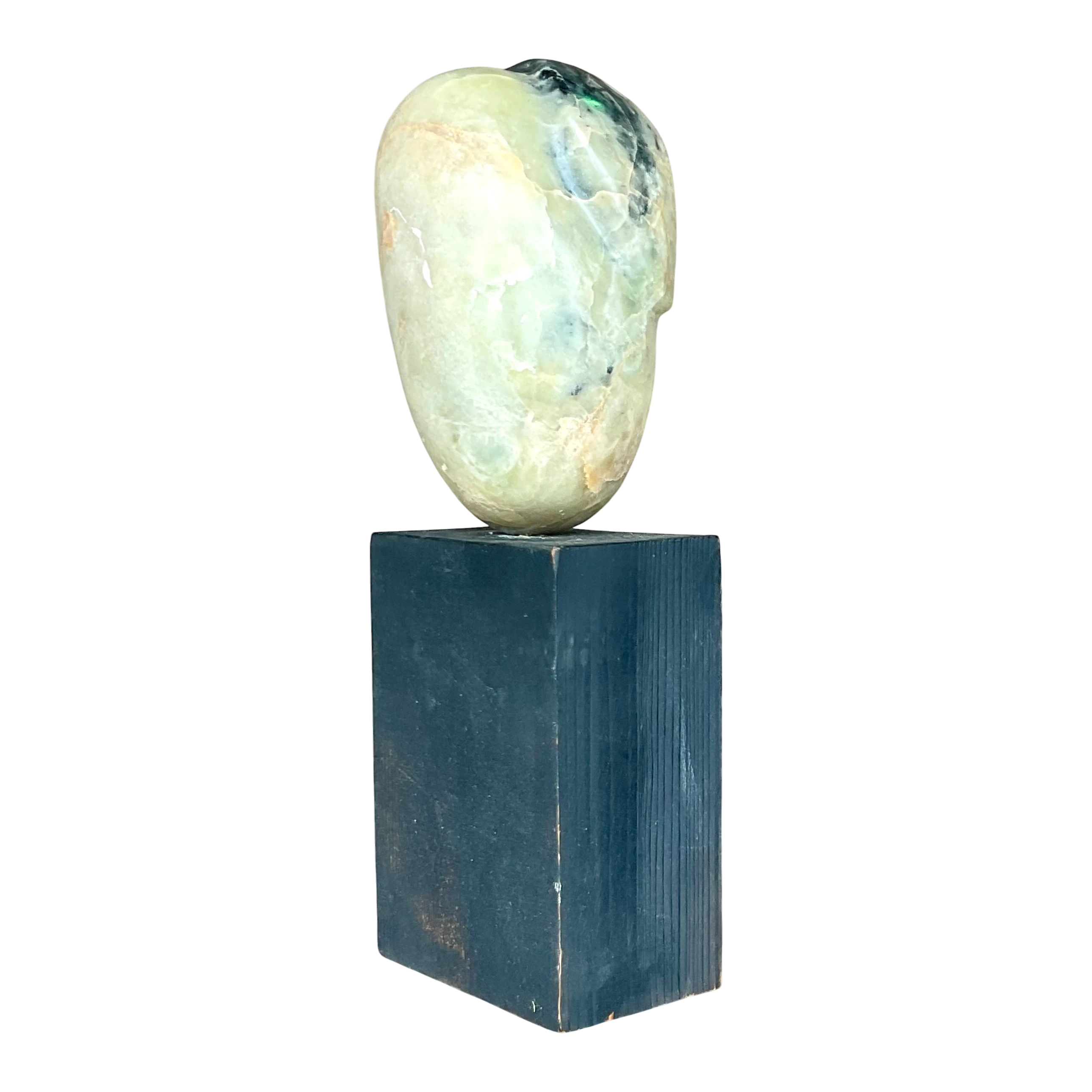 Vintage Boho Carved Stone Sculpture