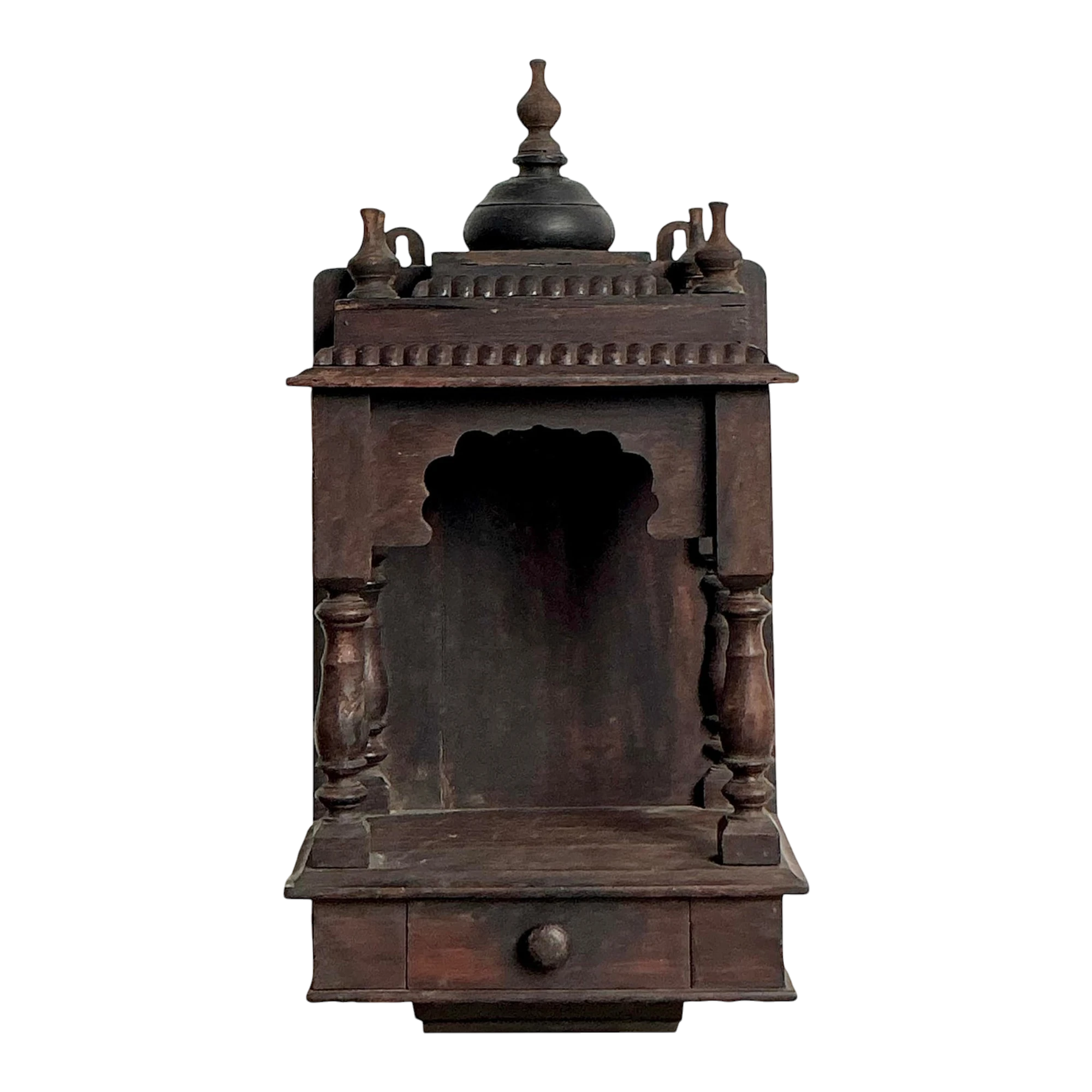 Vintage Boho Carved Wood Altar