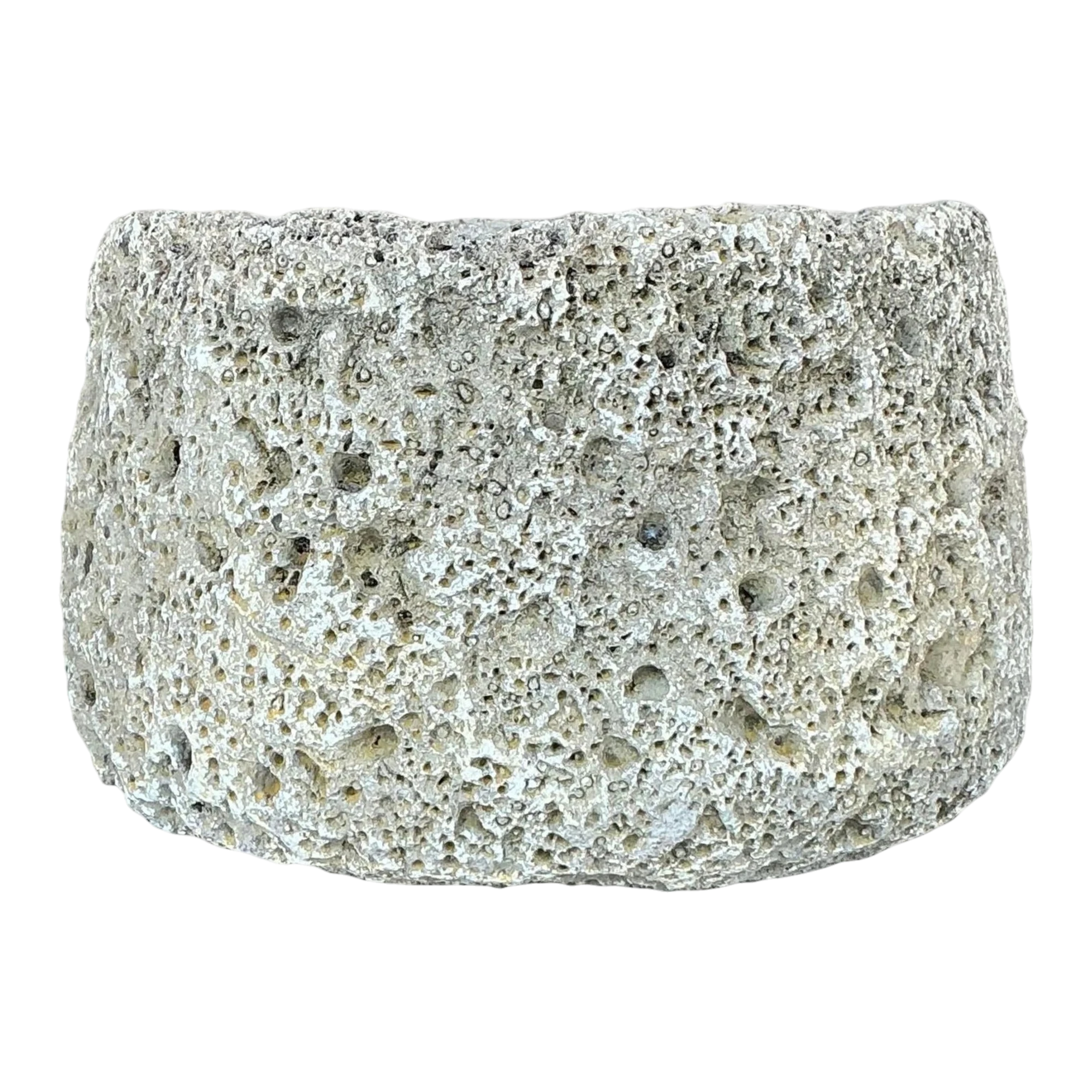 Vintage Boho Cast Cement Crater Planter