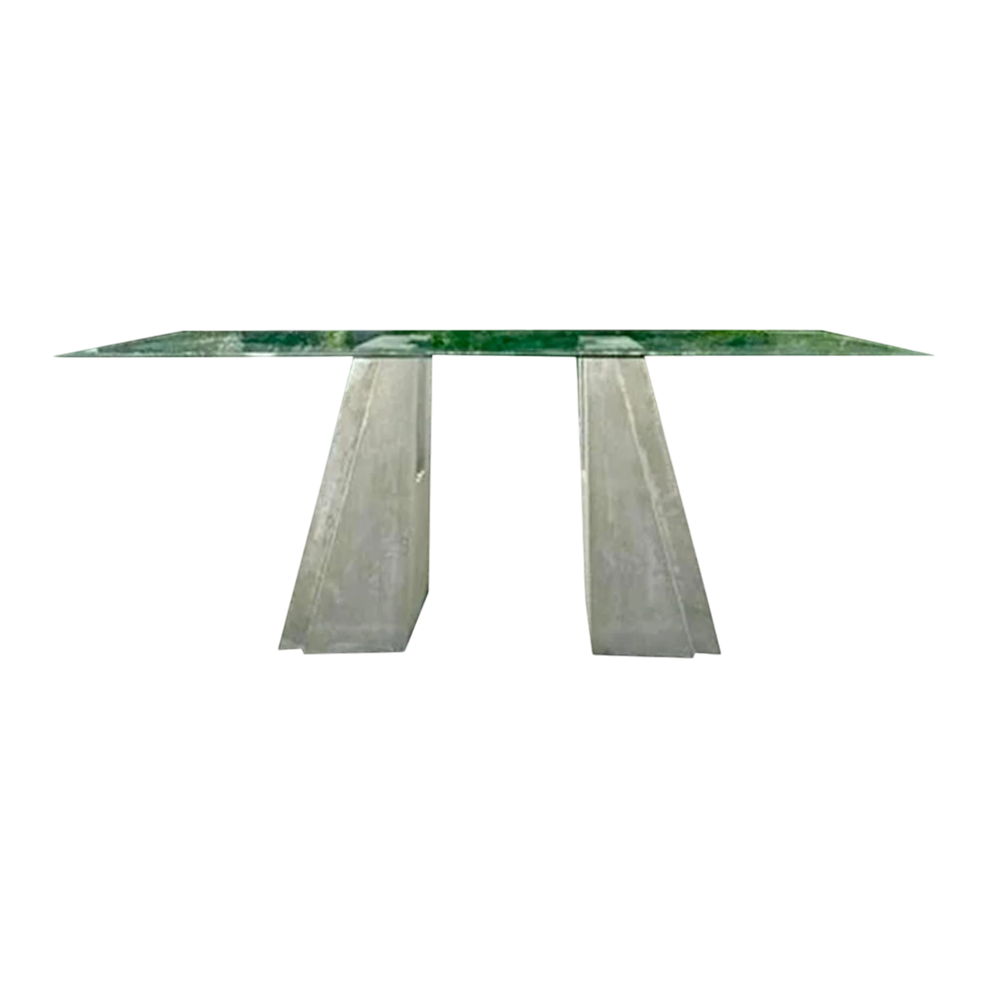 Vintage Boho Cast Concrete Dining Table