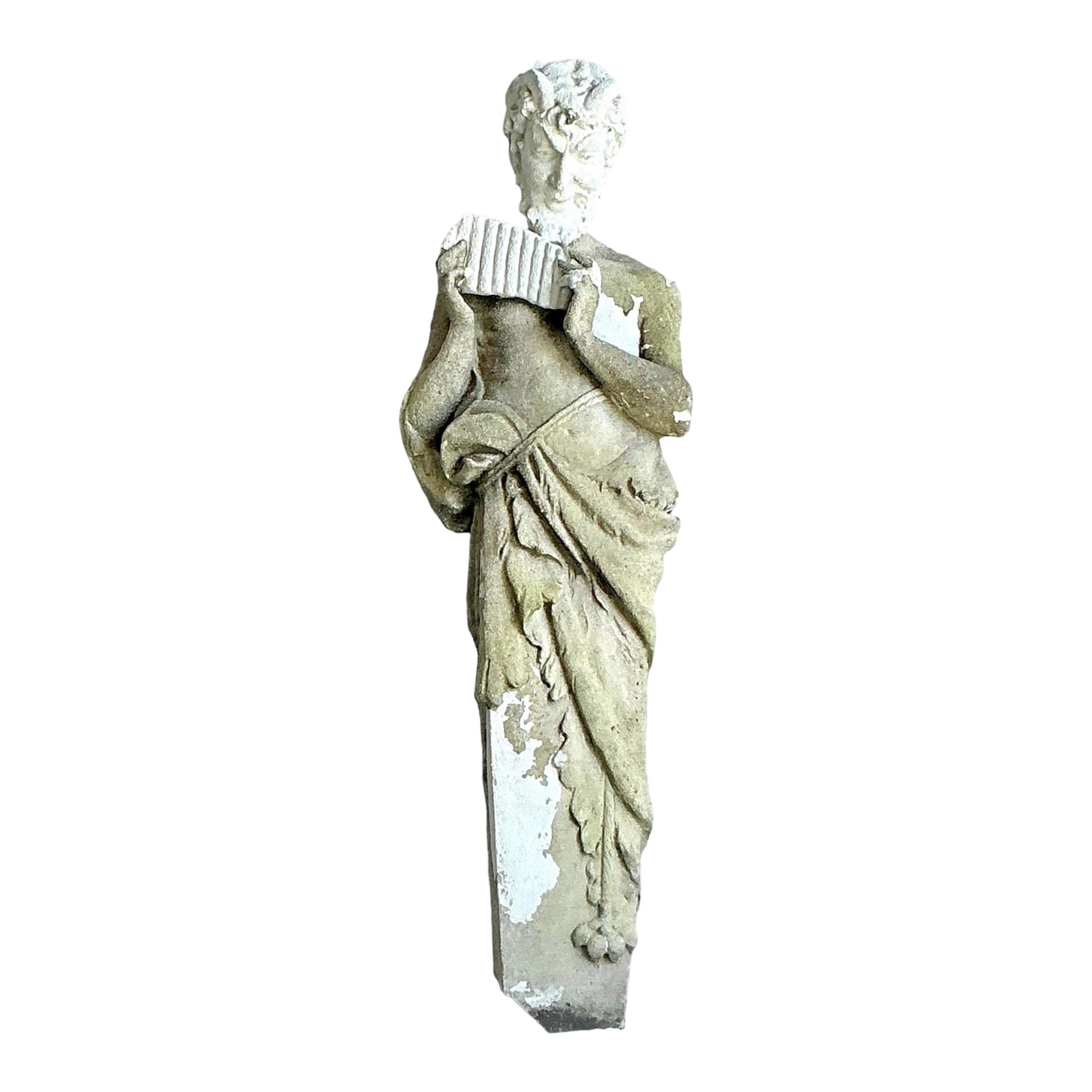 Vintage Boho Cast Concrete Figure of Pan