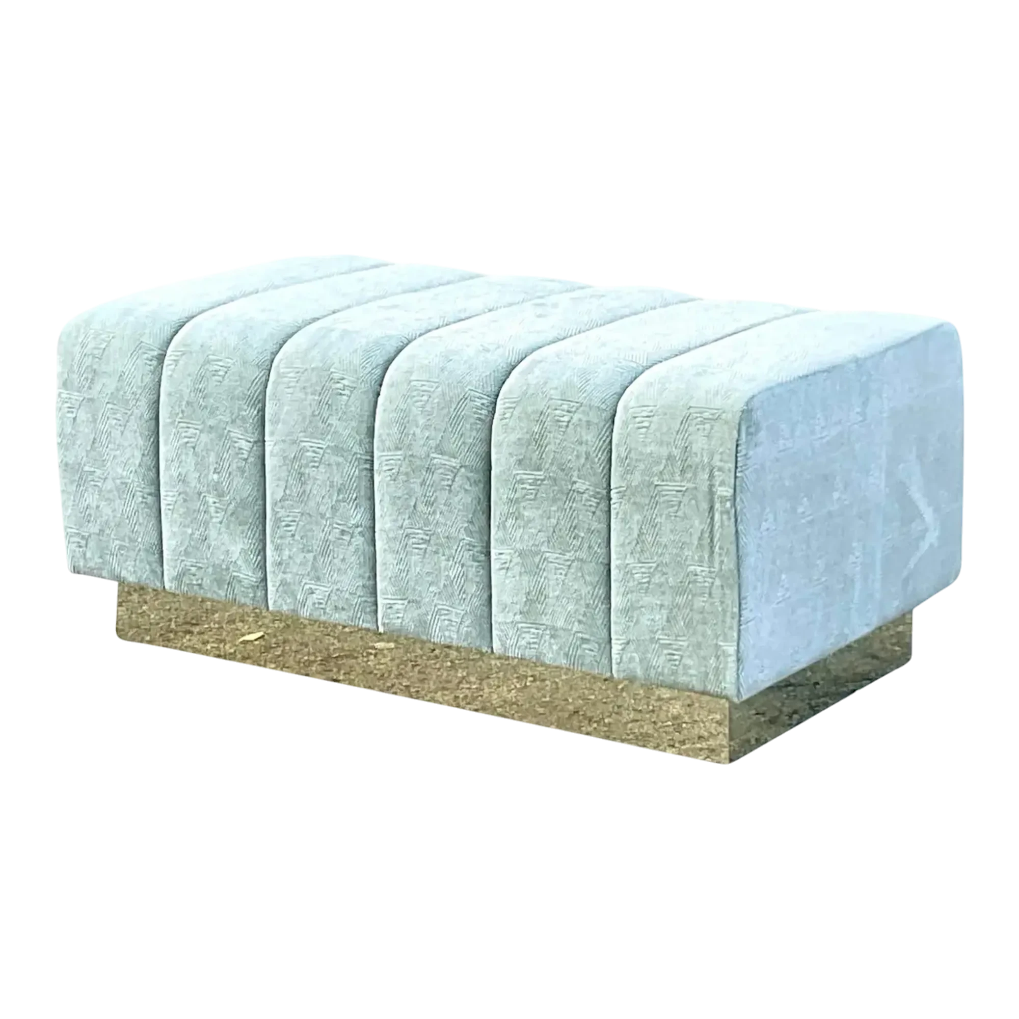 Vintage Boho Channel Tufted Ottoman