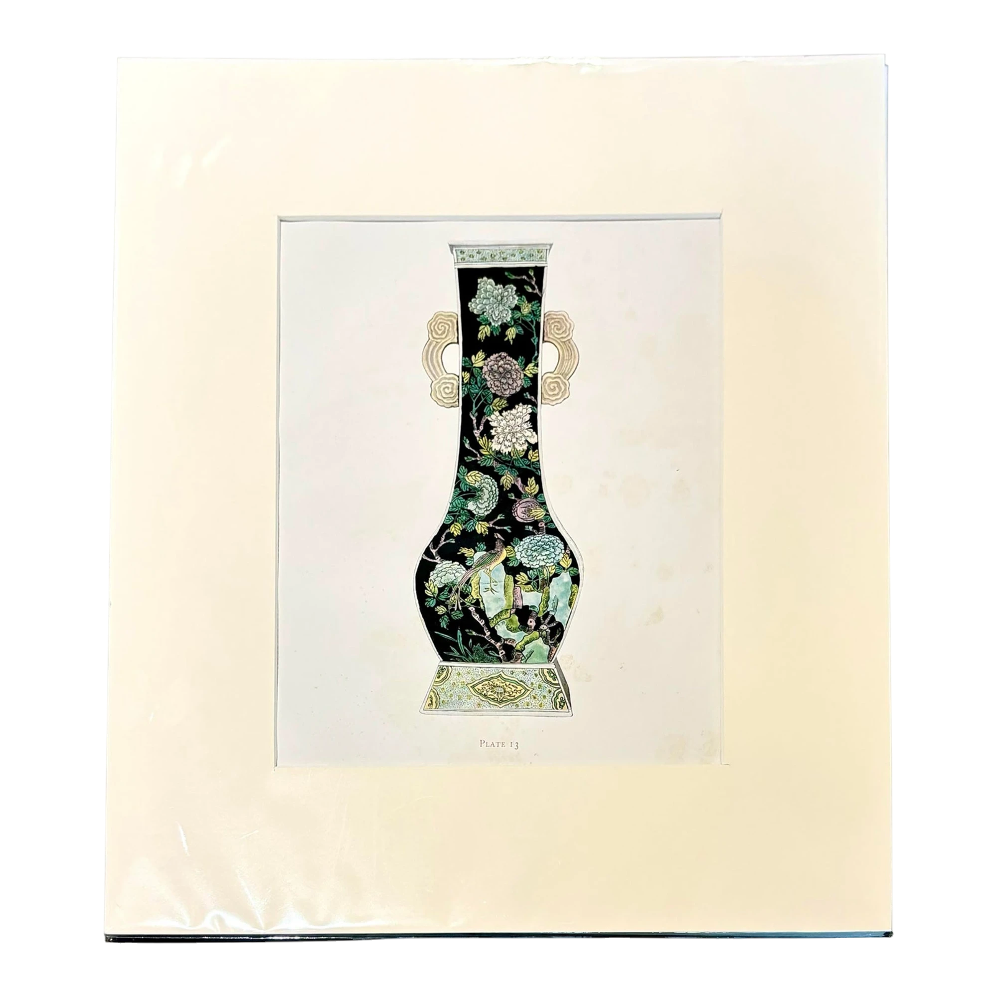 Vintage Boho Chinese Ceramic Print
