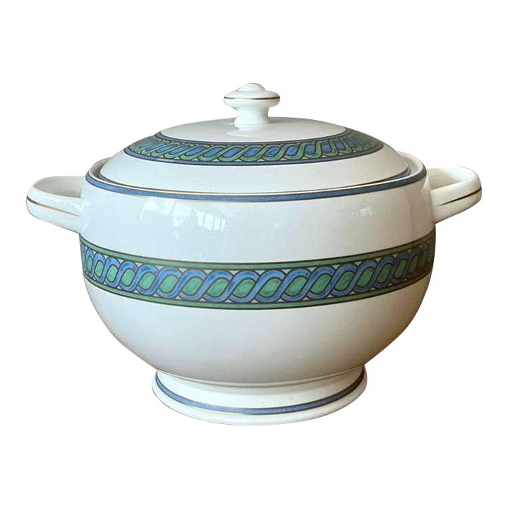Vintage Boho Christofle "Torsada" Covered Vegetable Dish