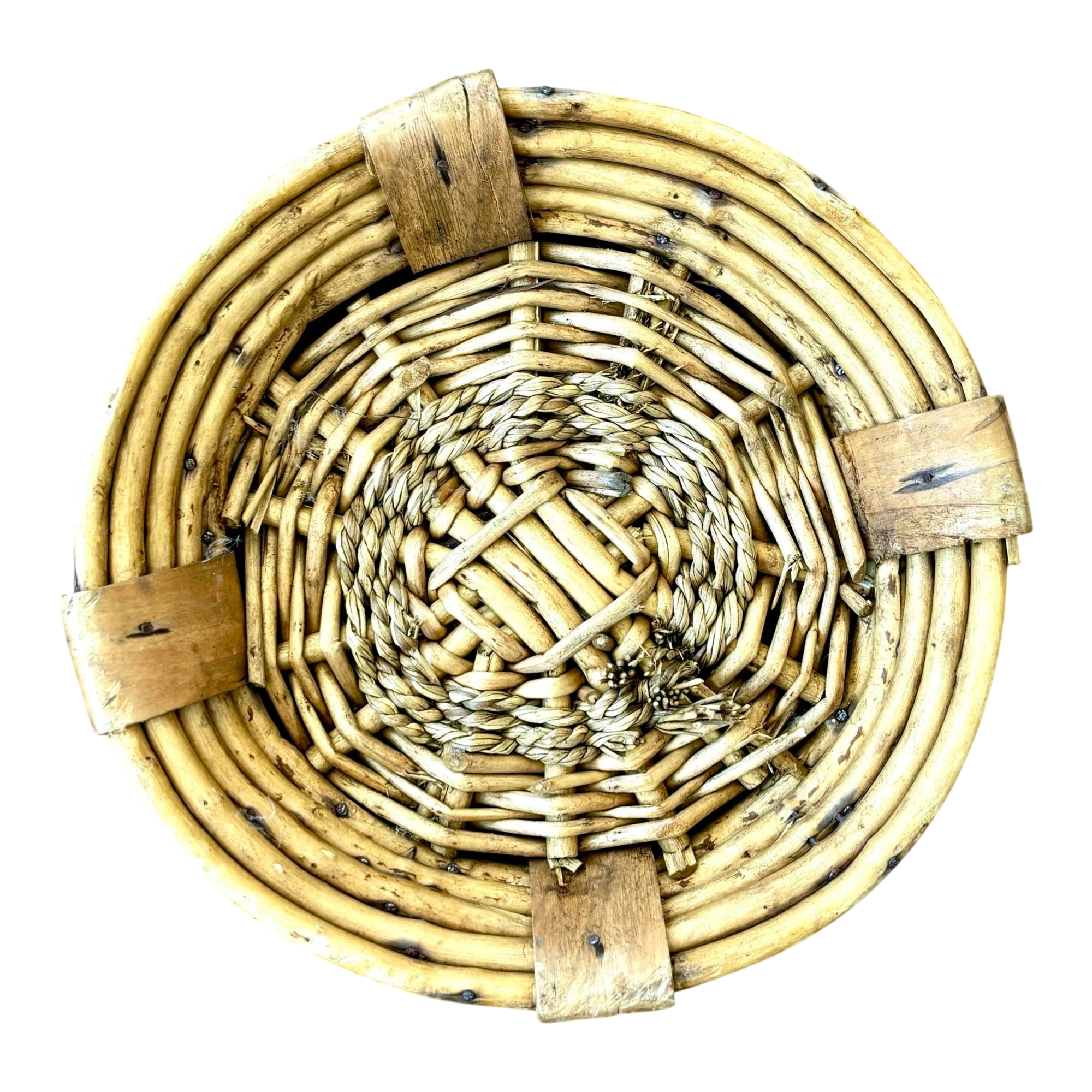 Vintage Boho Coiled Pencil Reed Vase