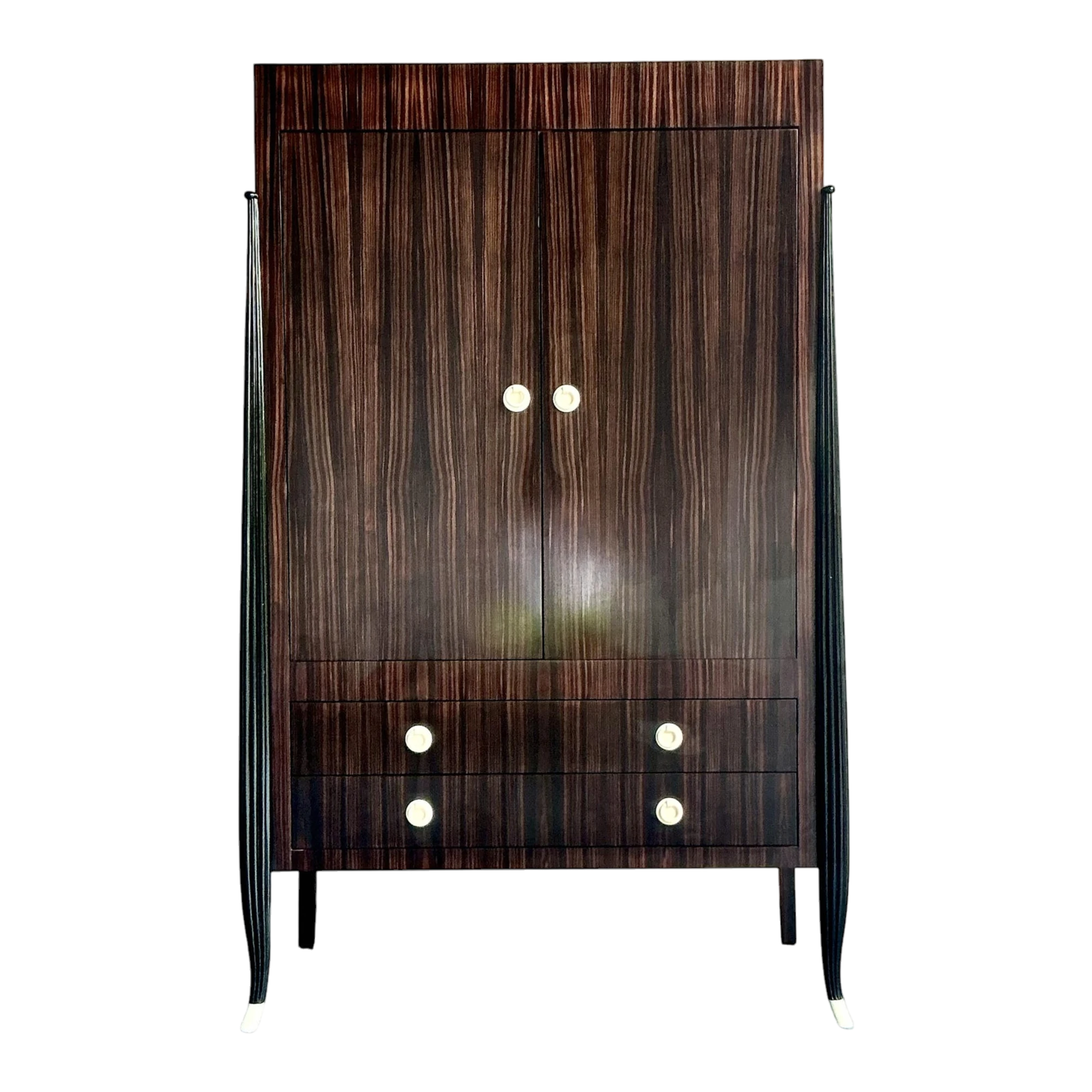 Vintage Boho Custom v. Rossi Zebra Wood Armoire