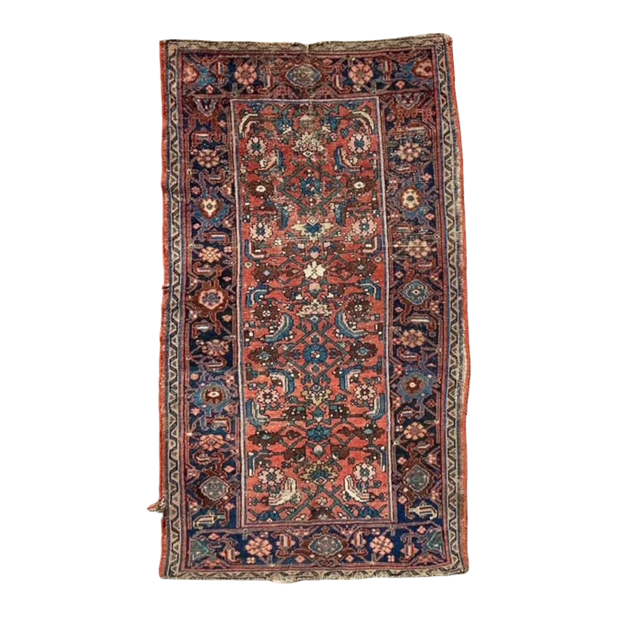 Vintage Boho Distressed Woven Rug