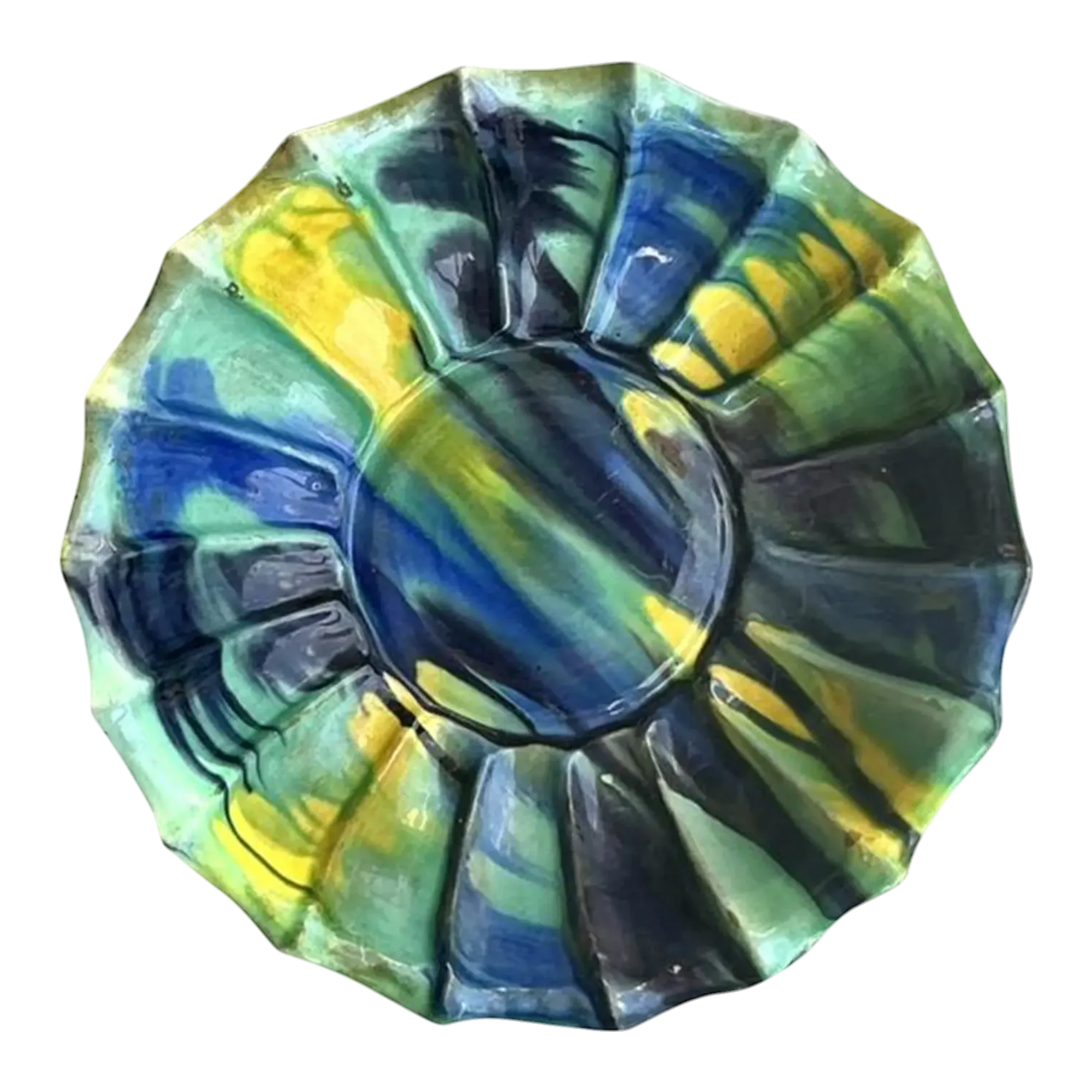 Vintage Boho Drip Glaze Bowl