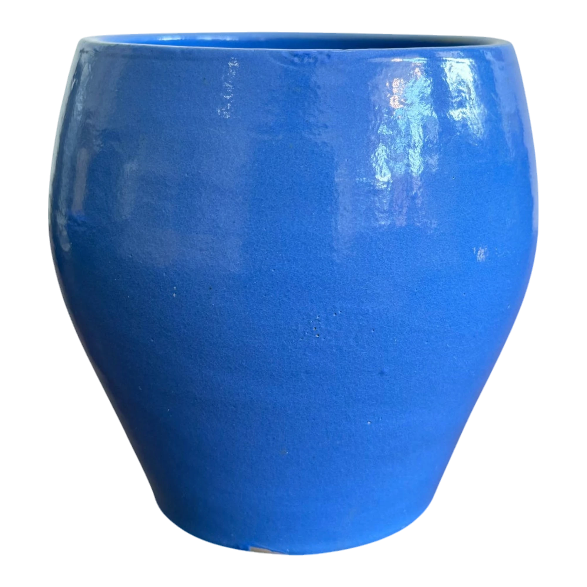 Vintage Boho Electric Blue Studio Pottery Vase