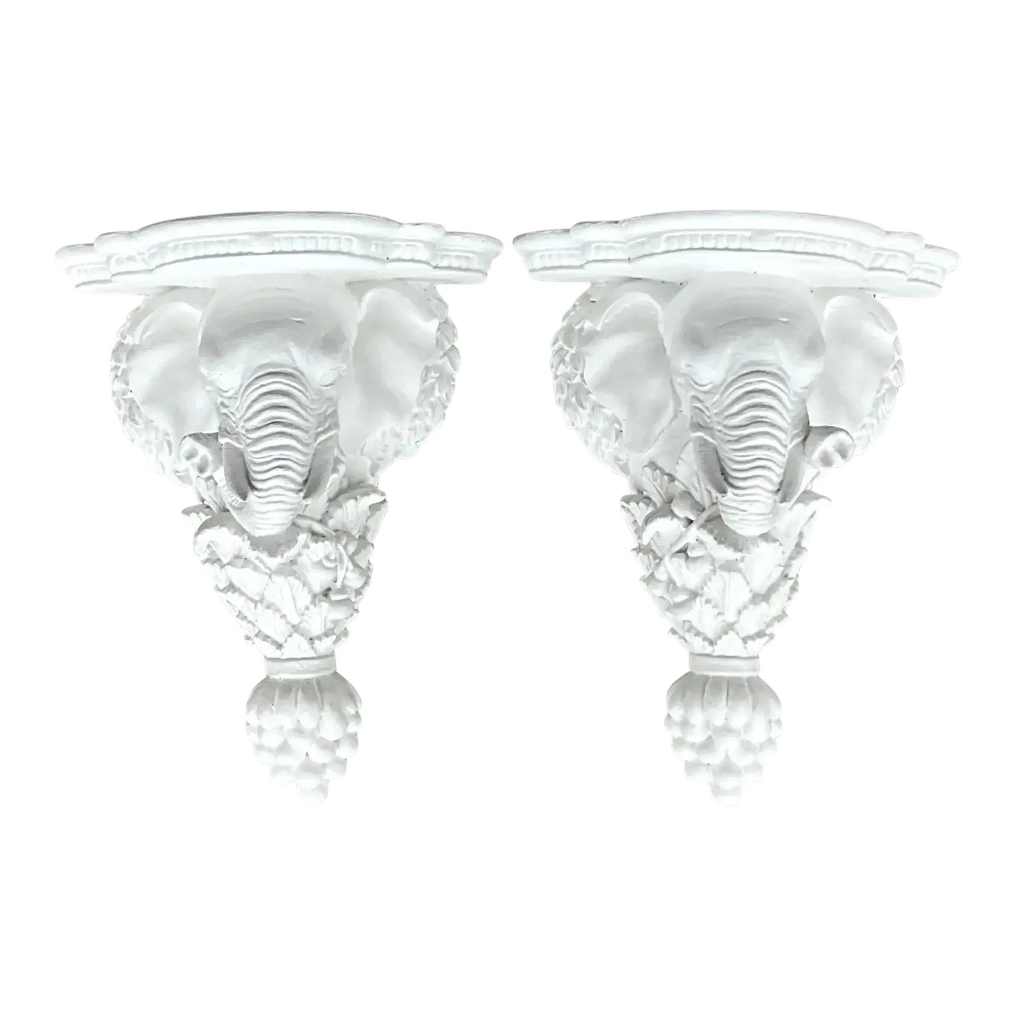 Vintage Boho Elephant Lamps - A Pair