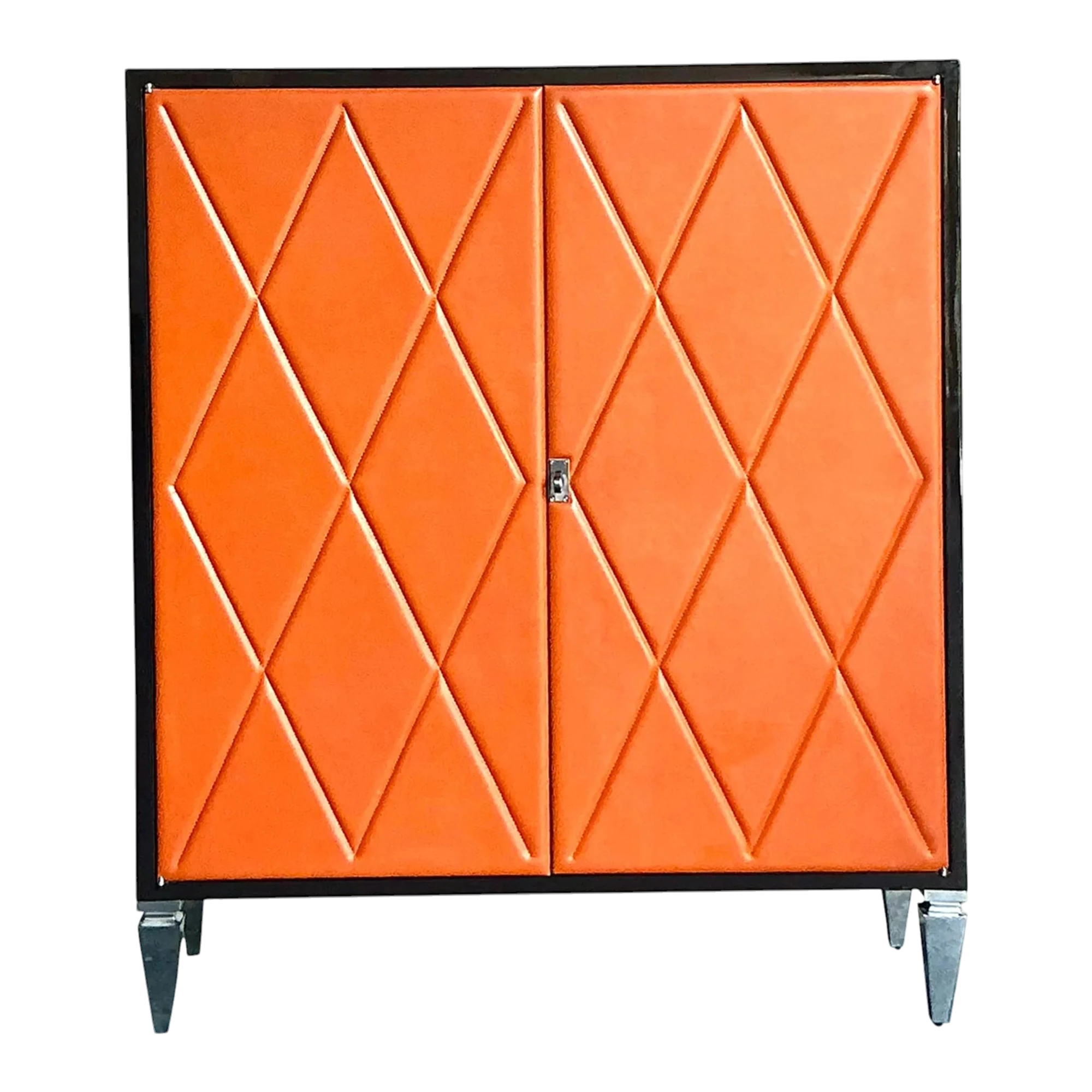 Vintage Boho Elitis Harlequin Leather Cabinet