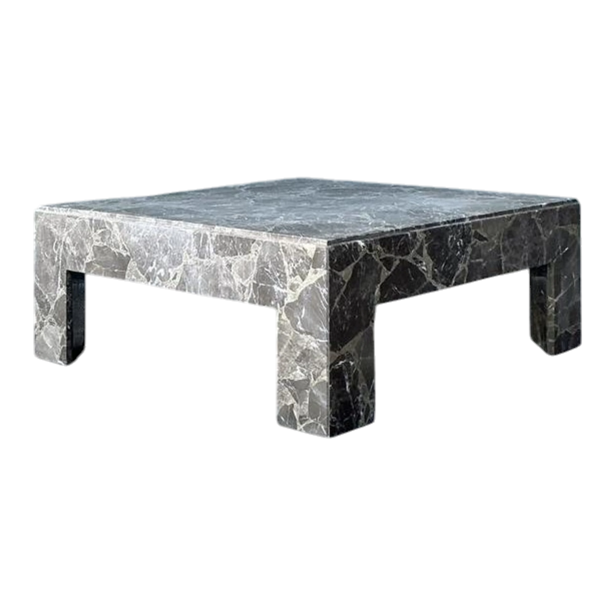 Vintage Boho Emperador Marble Coffee Table