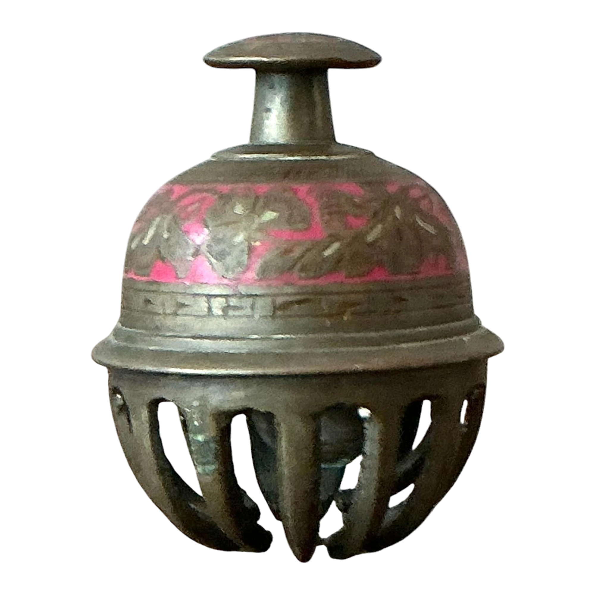Vintage Boho Engraved Brass Bell