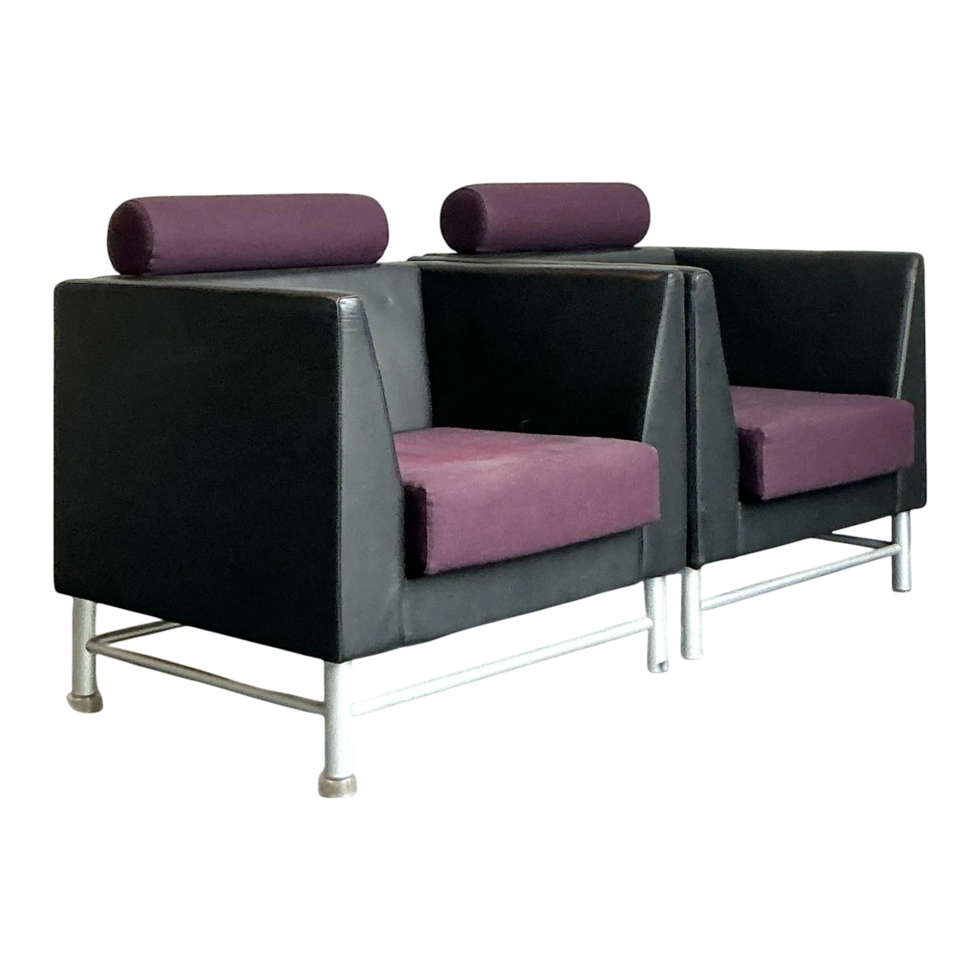 Vintage Boho Ettore Sottsass for Knoll Lounge Chairs - A Pair